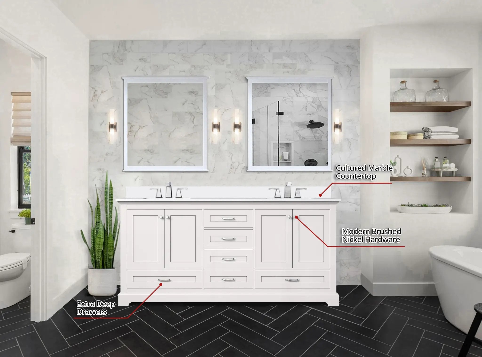 white vanity