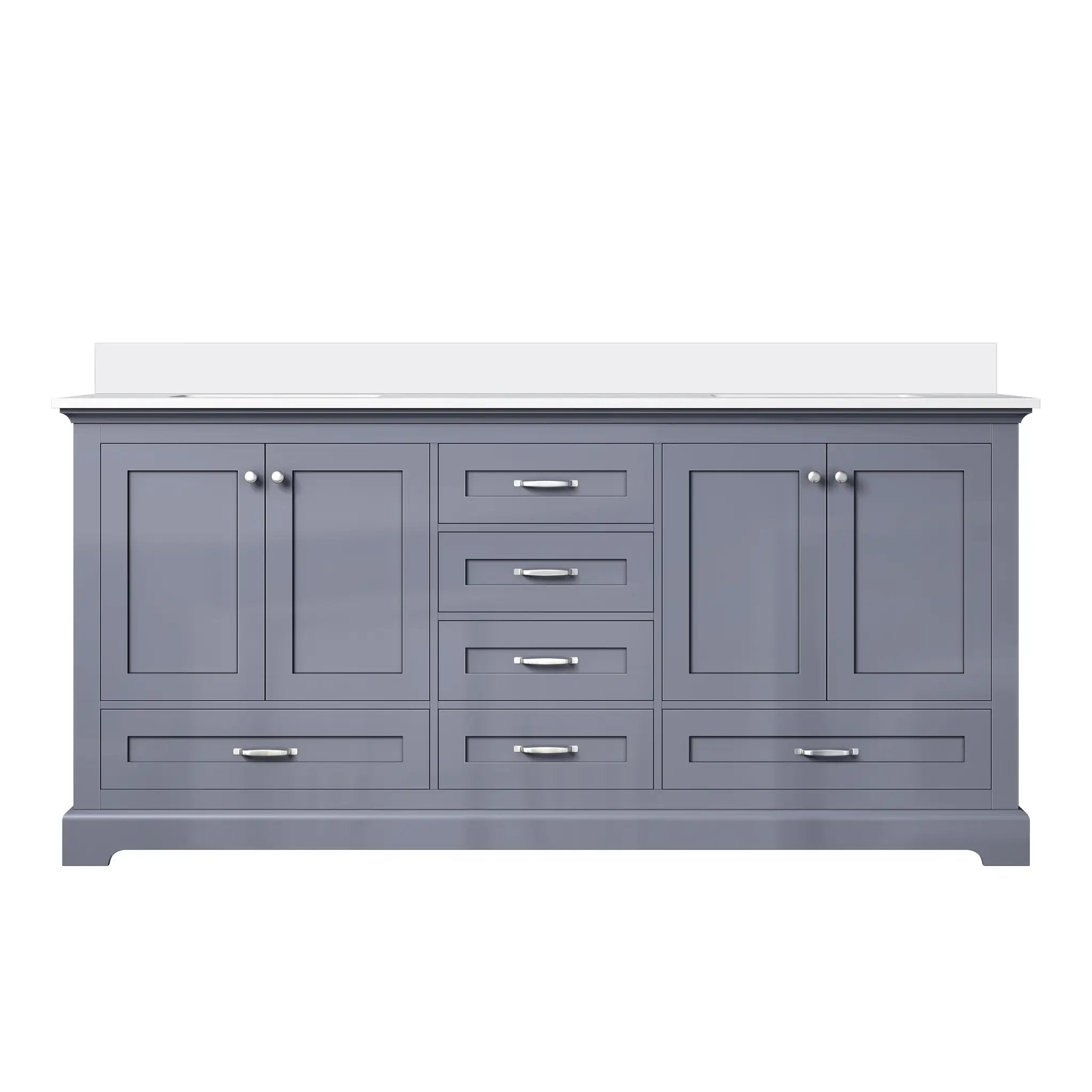 Lexora Dukes 72 in. W x 22 in. D Double Bath Vanity and Cultured Marble Top by Lexora