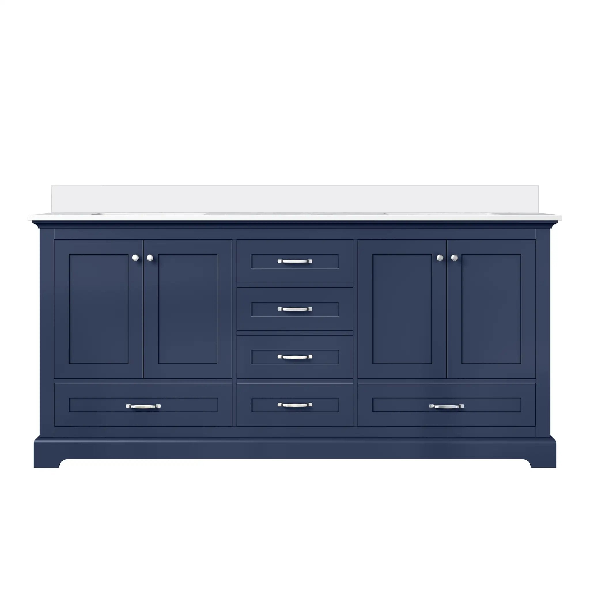 Lexora Dukes 72 in. W x 22 in. D Double Bath Vanity and Cultured Marble Top by Lexora