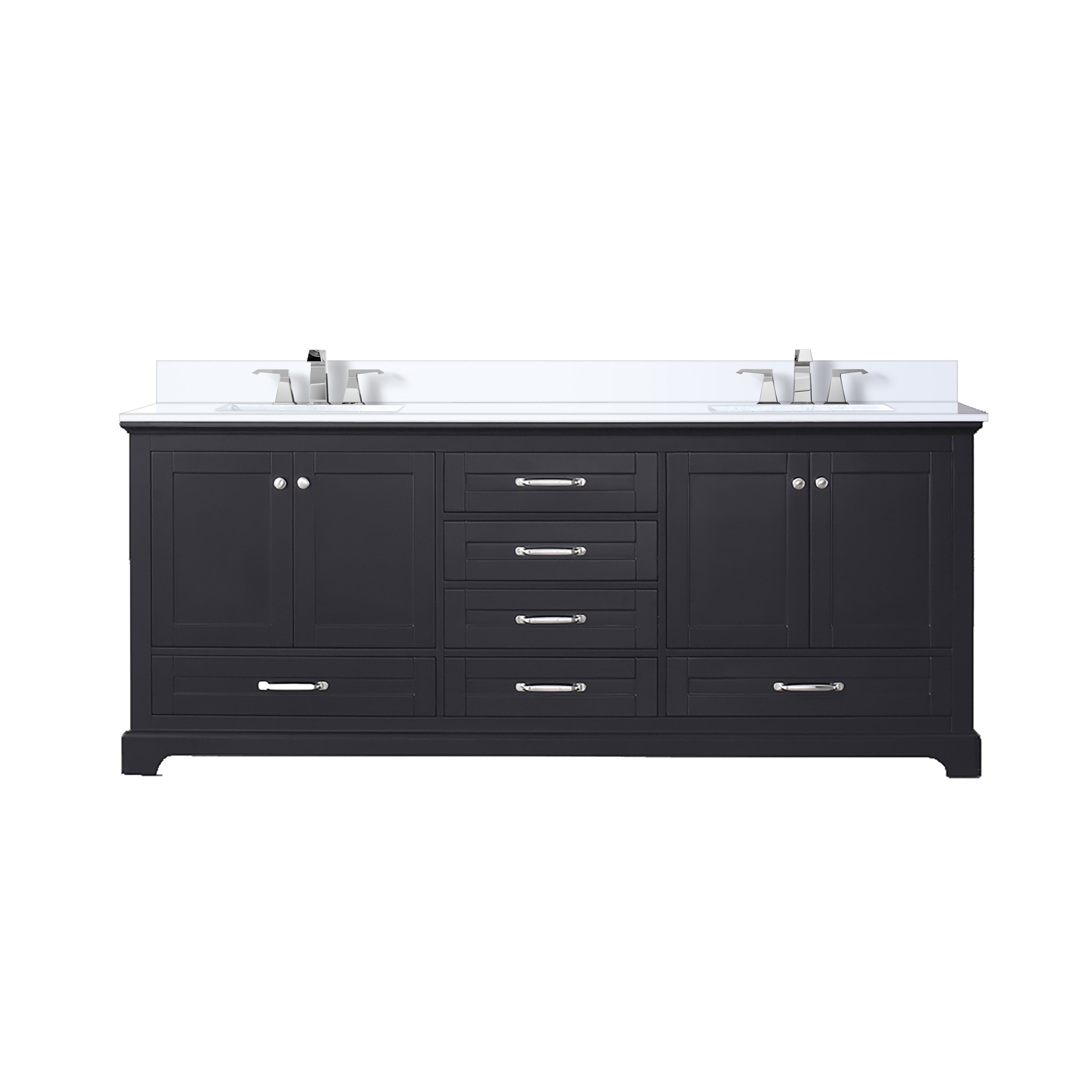 Lexora Dukes 80 in. W x 22 in. D Double Bath Vanity