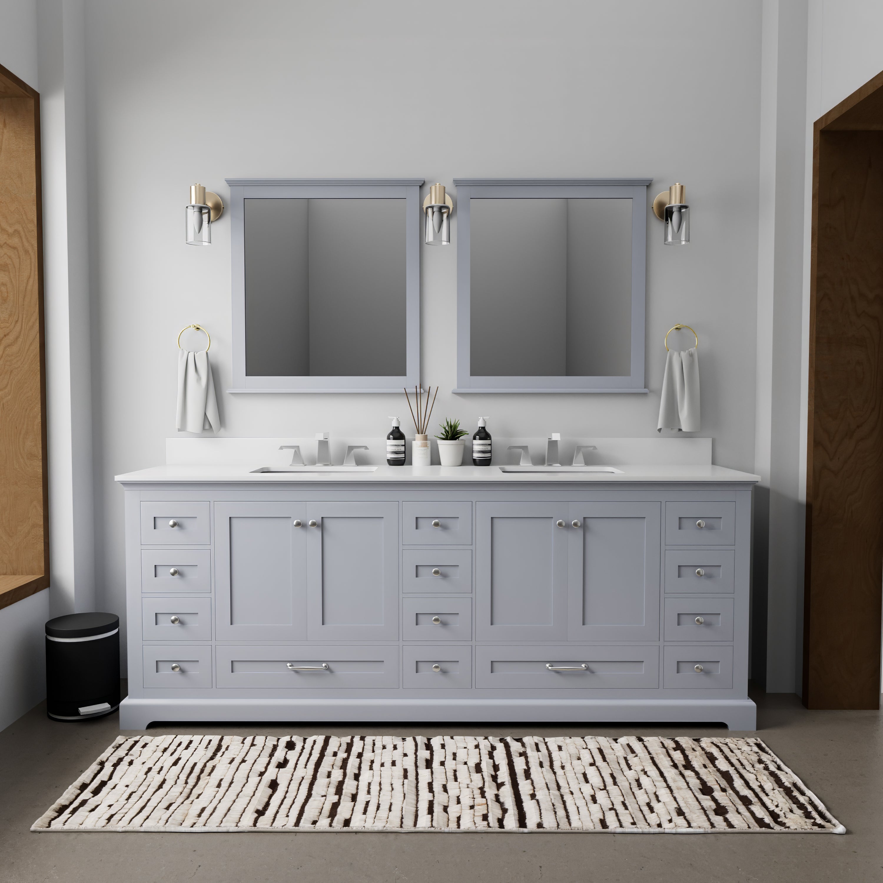 dark grey vanity