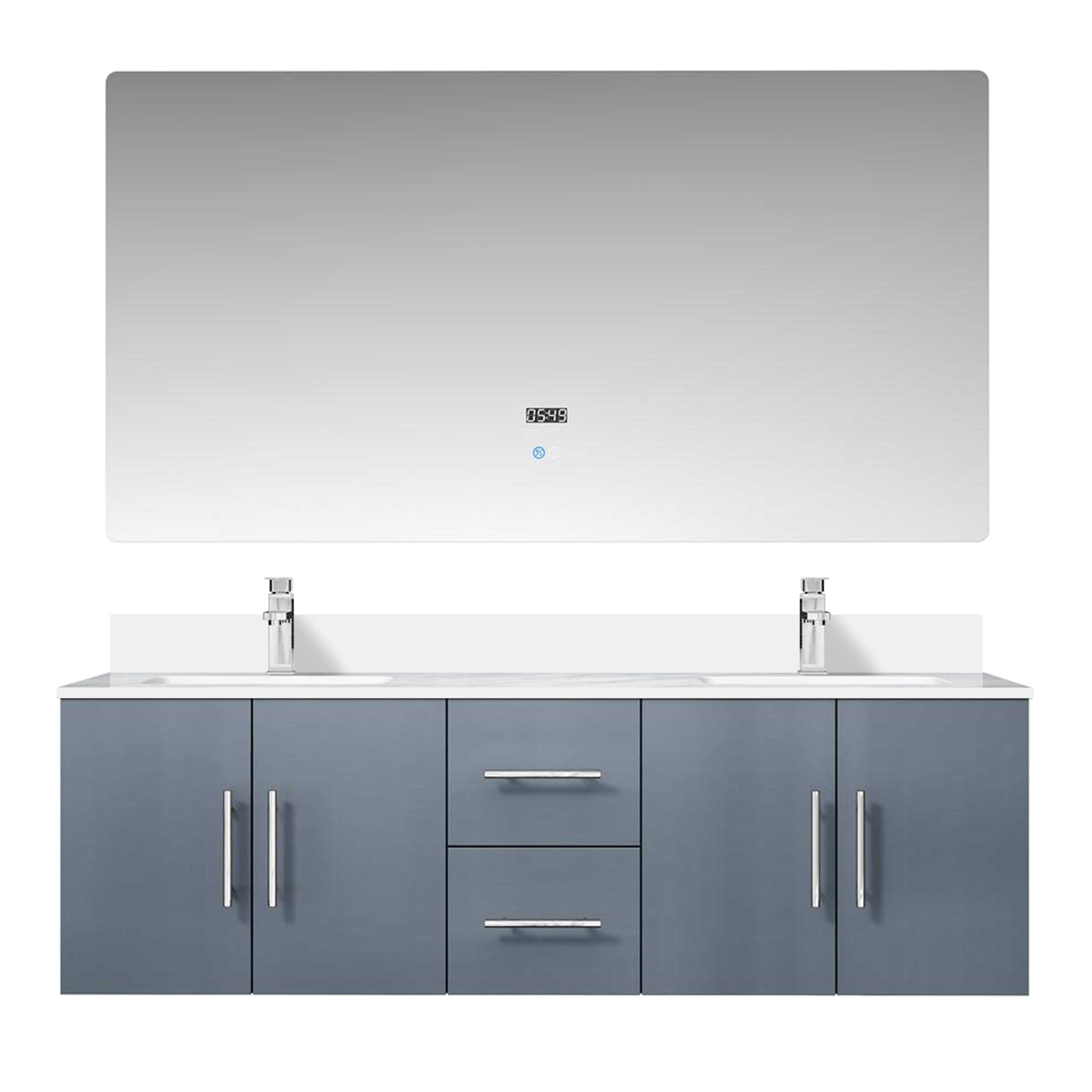 Lexora Geneva 60 in. W x 22 in. D Double Bath Vanity