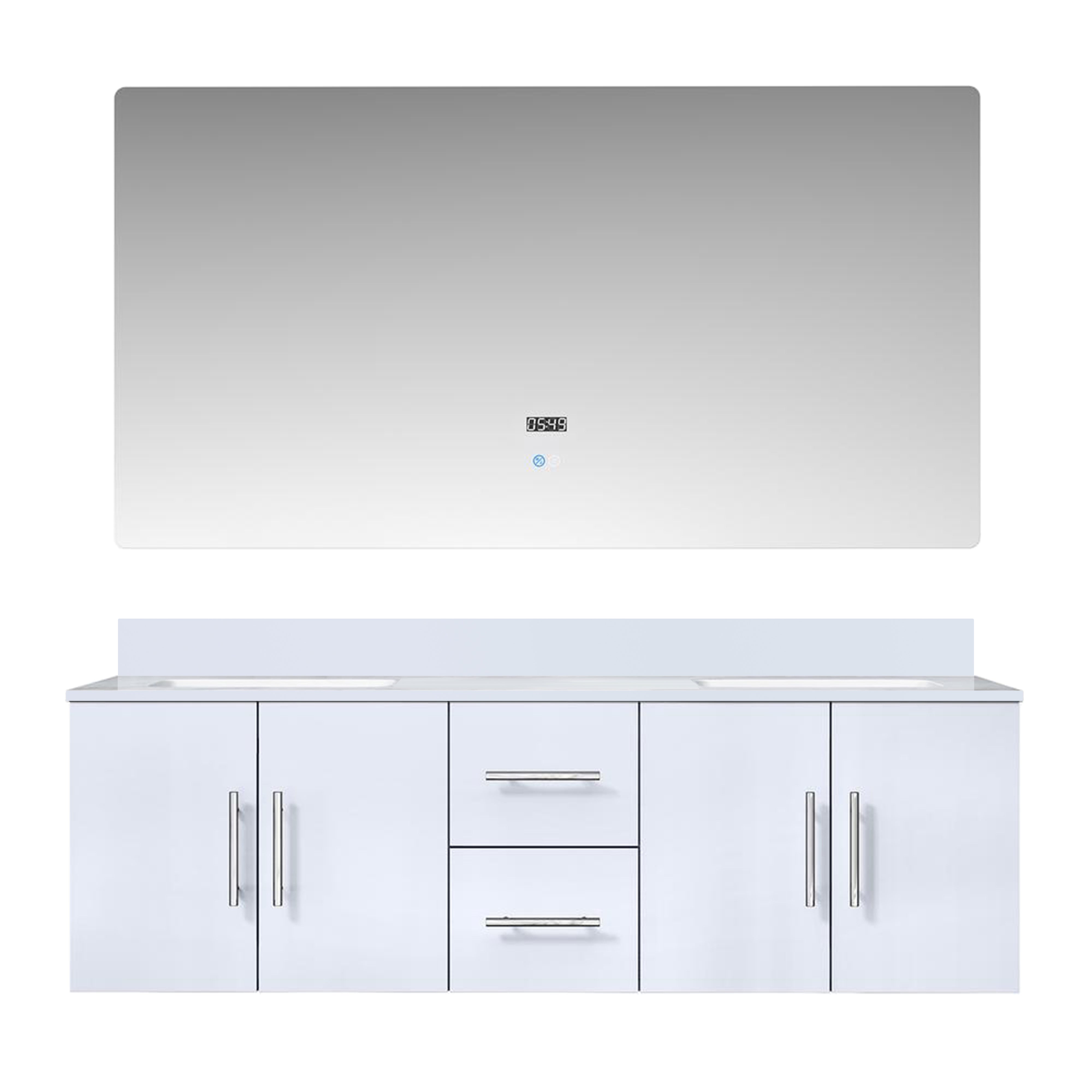Lexora Geneva 60 in. W x 22 in. D Double Bath Vanity