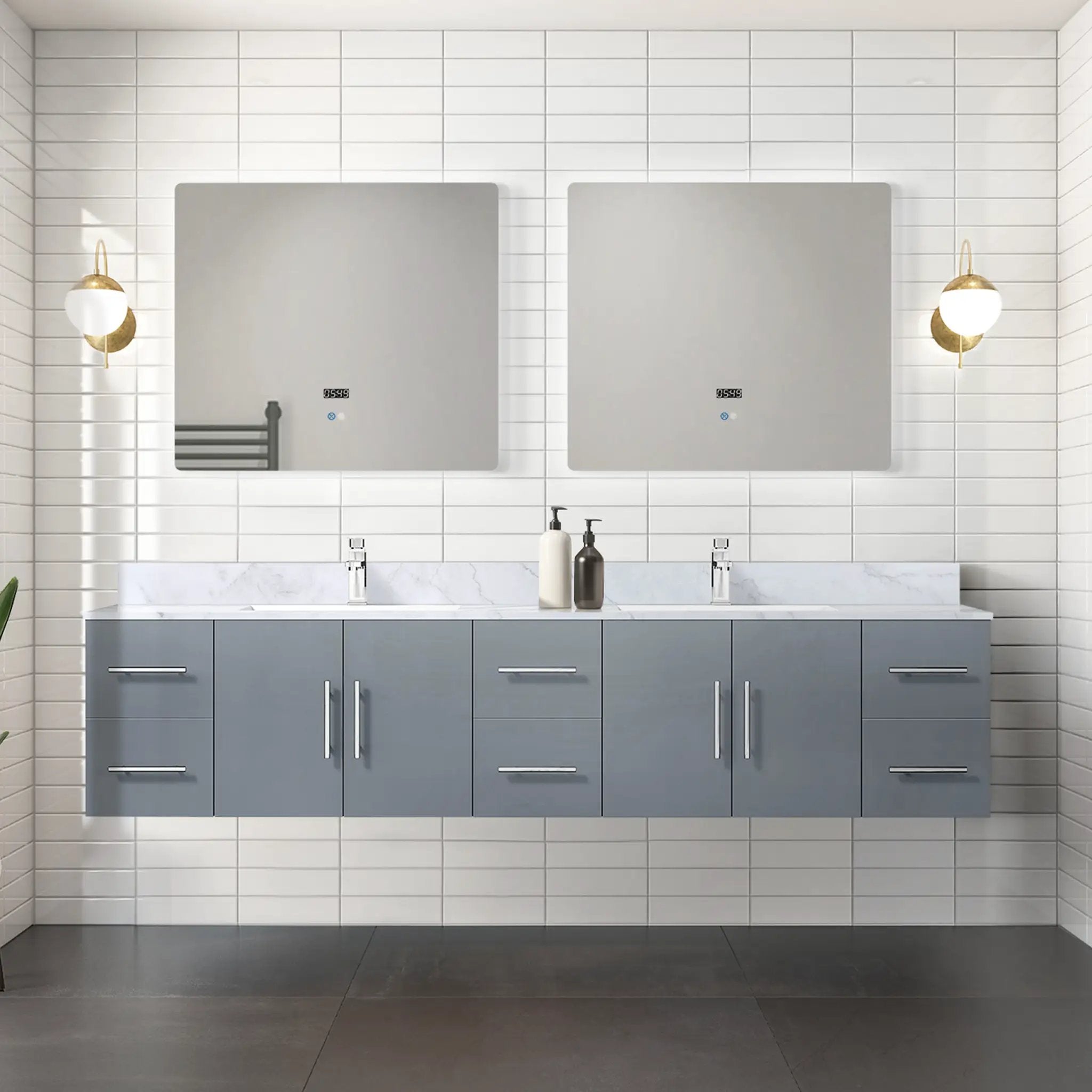 dark grey vanity