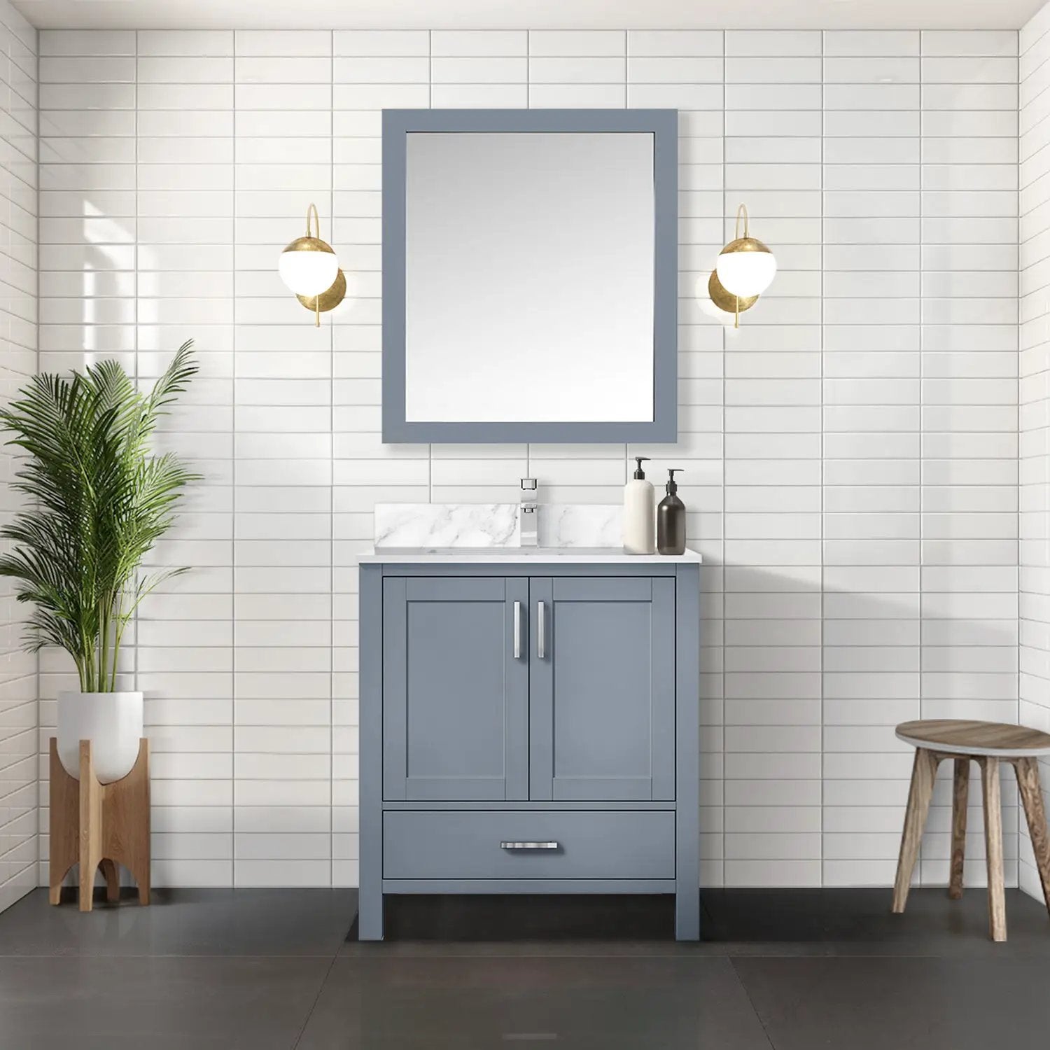 dark grey vanity