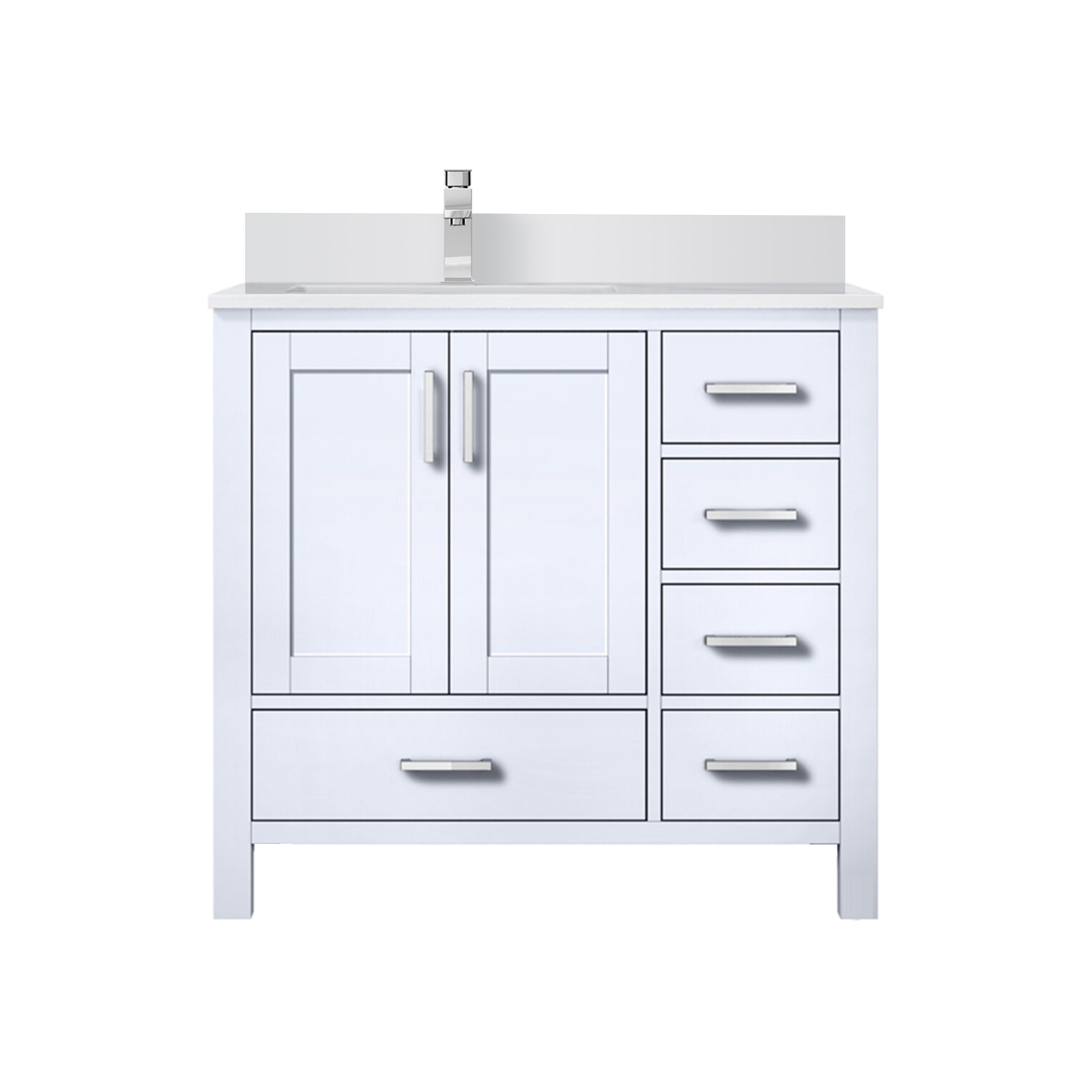 Lexora Jacques 36 in. W x 22 in. D Left Offset Bath Vanity
