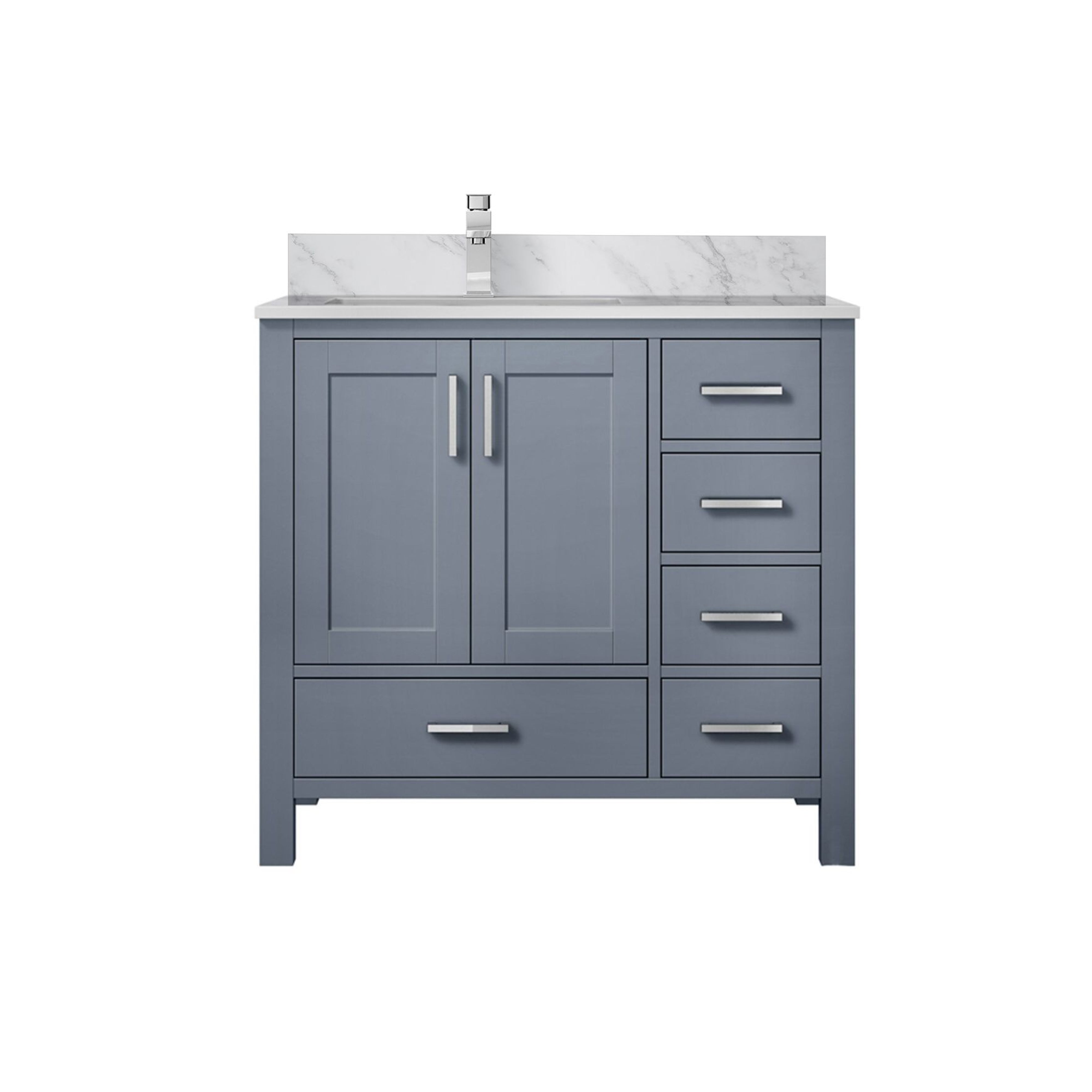 Lexora Jacques 36 in. W x 22 in. D Left Offset Bath Vanity