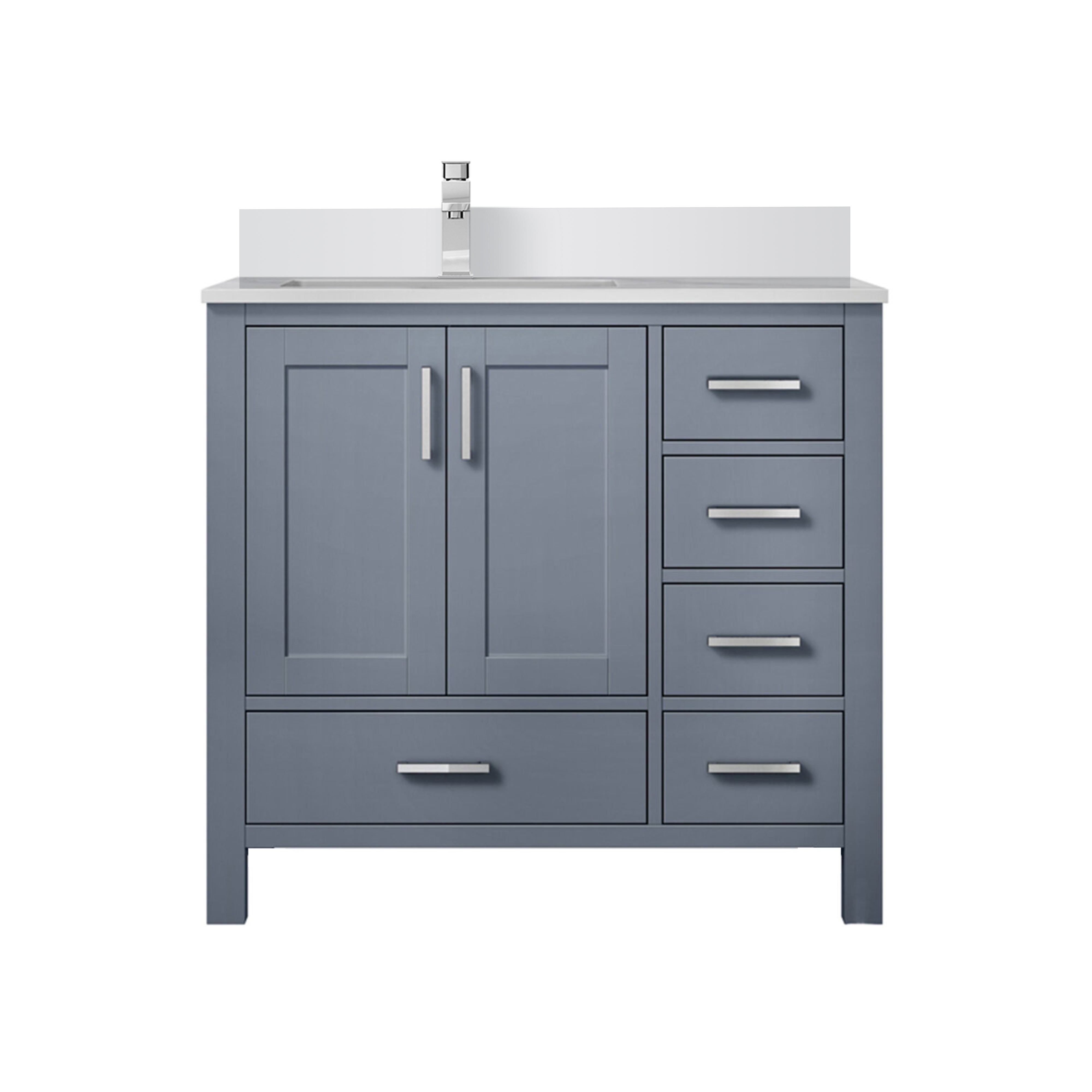 Lexora Jacques 36 in. W x 22 in. D Left Offset Bath Vanity