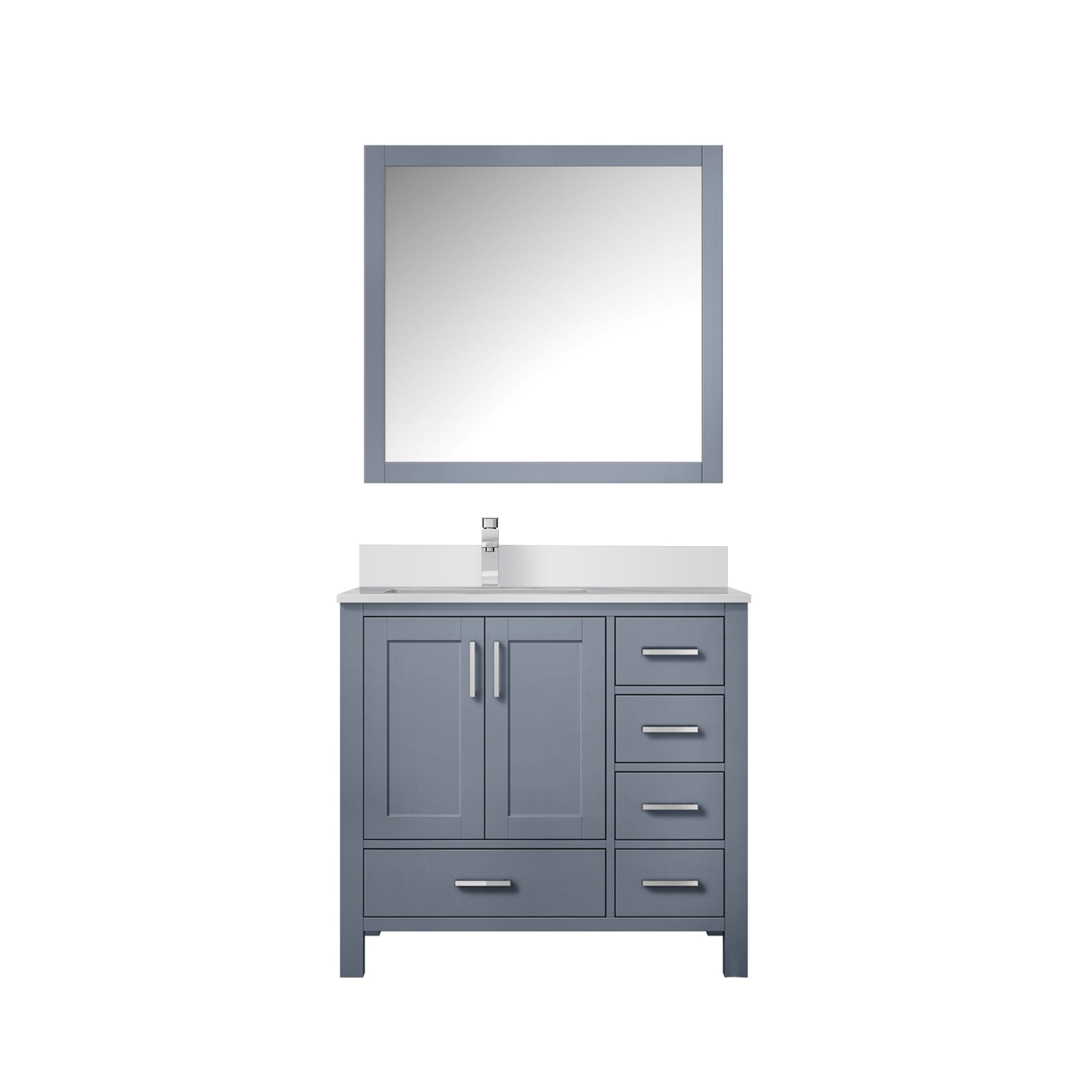 Lexora Jacques 36 in. W x 22 in. D Left Offset Bath Vanity
