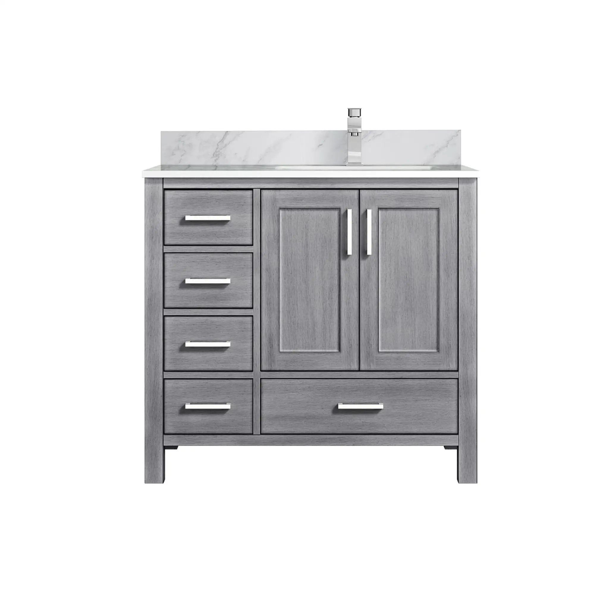 Lexora Jacques 36 in. W x 22 in. D Right Offset Bath Vanity by Lexora