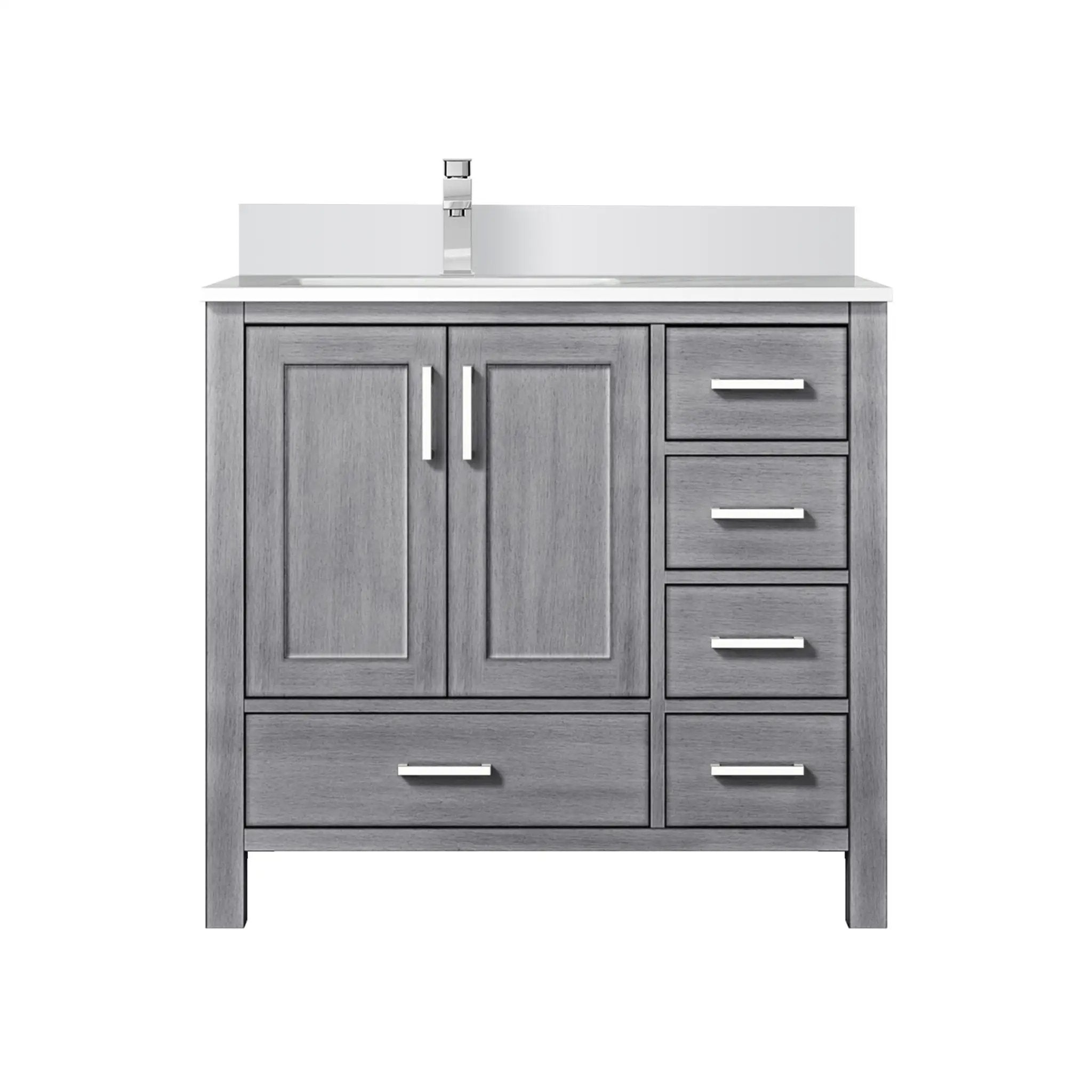 Lexora Jacques 36 in. W x 22 in. D Left Offset Bath Vanity by Lexora