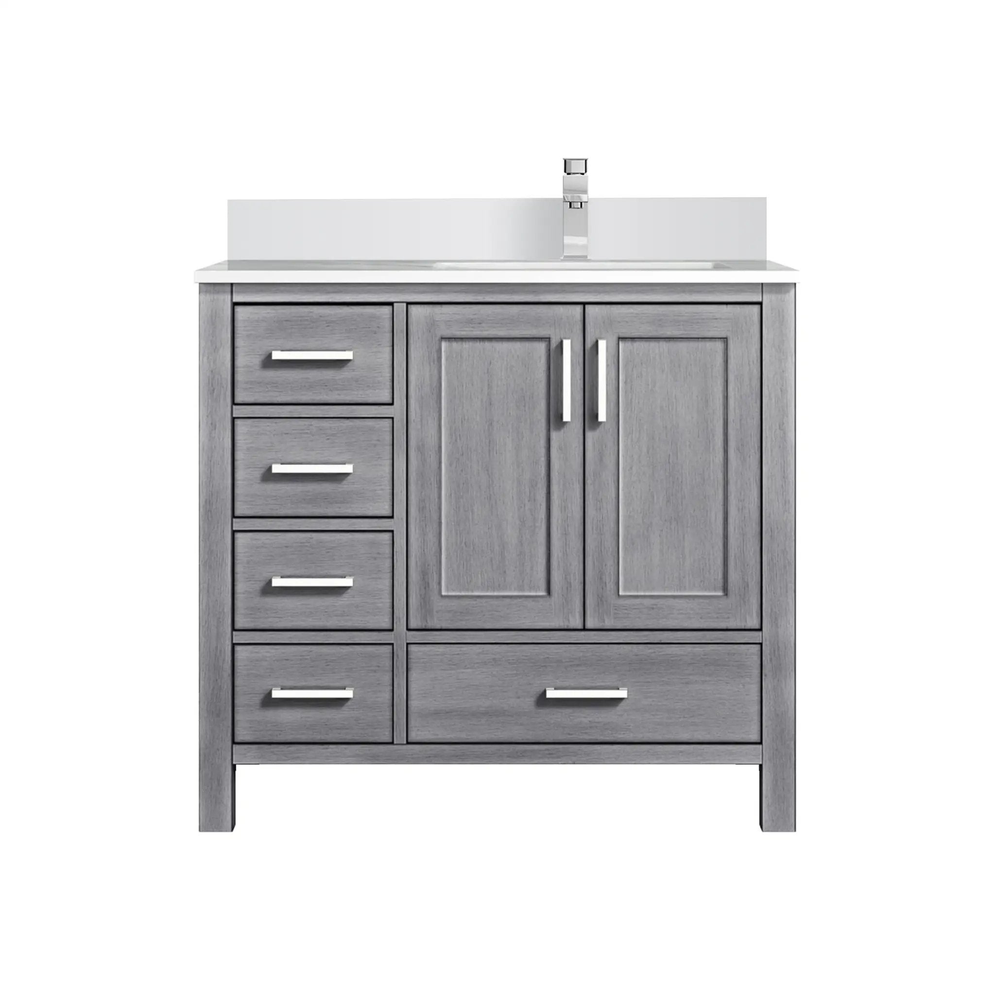 Lexora Jacques 36 in. W x 22 in. D Right Offset Bath Vanity by Lexora