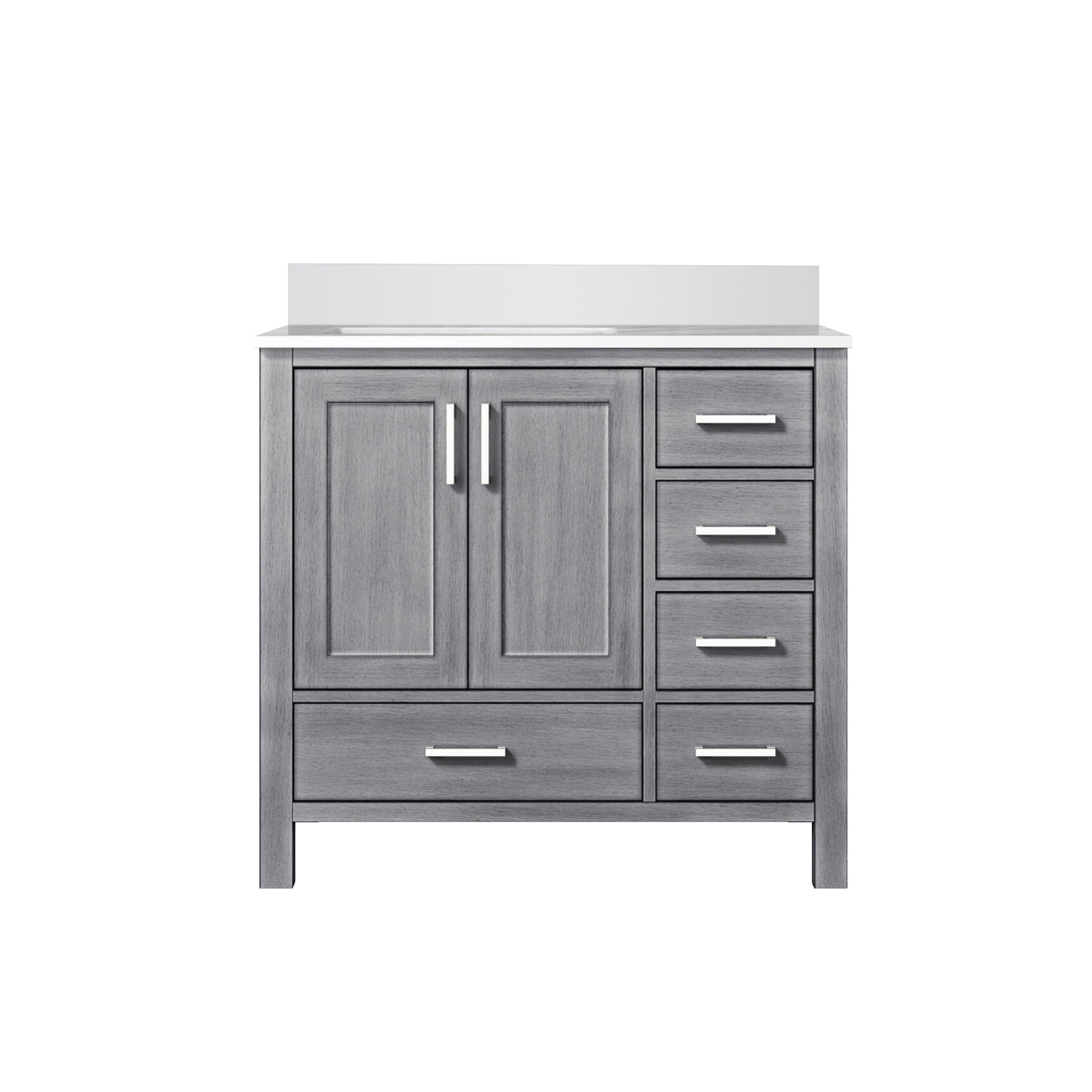 Lexora Jacques 36 in. W x 22 in. D Left Offset Bath Vanity