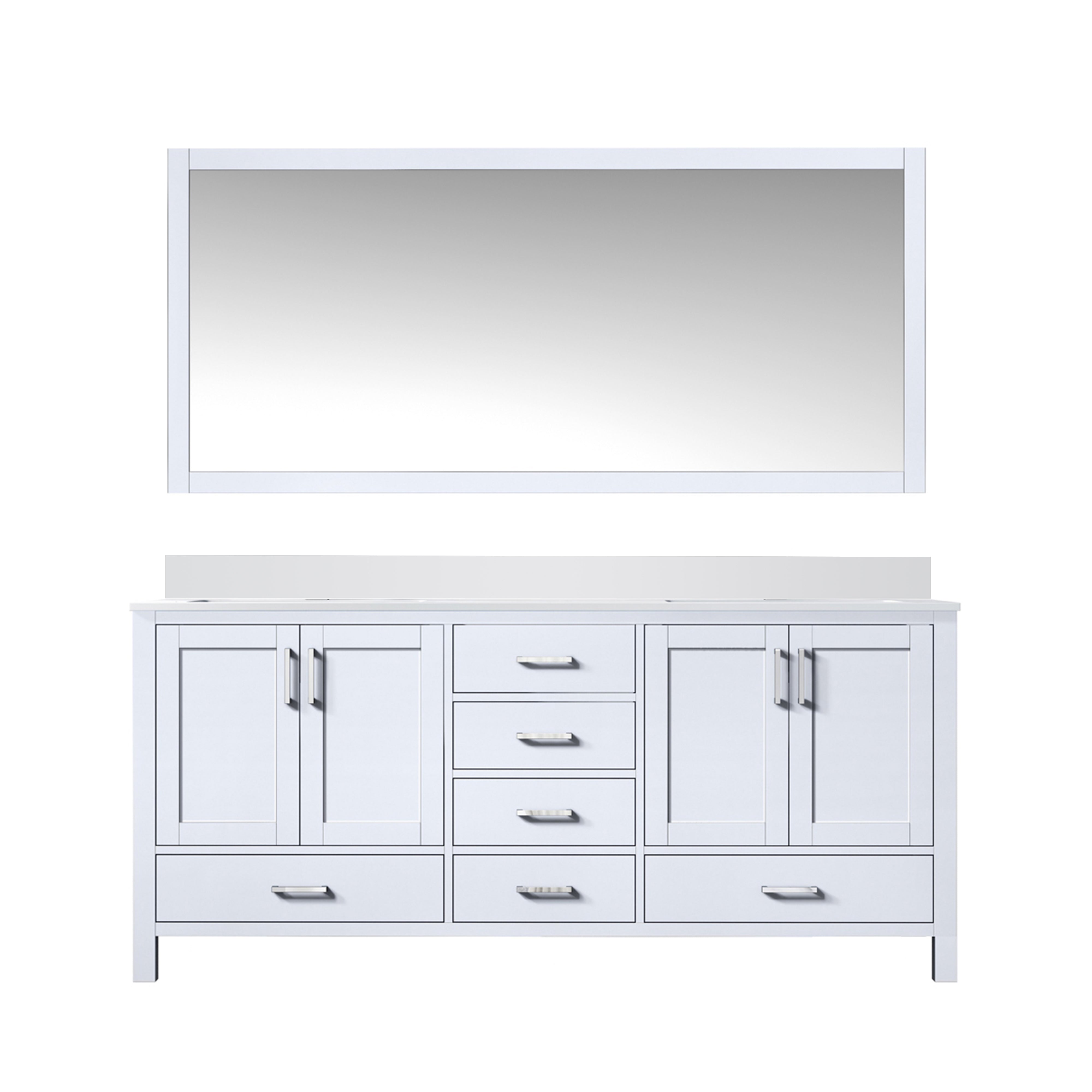 Lexora Jacques 72 in. W x 22 in. D Double Bath Vanity