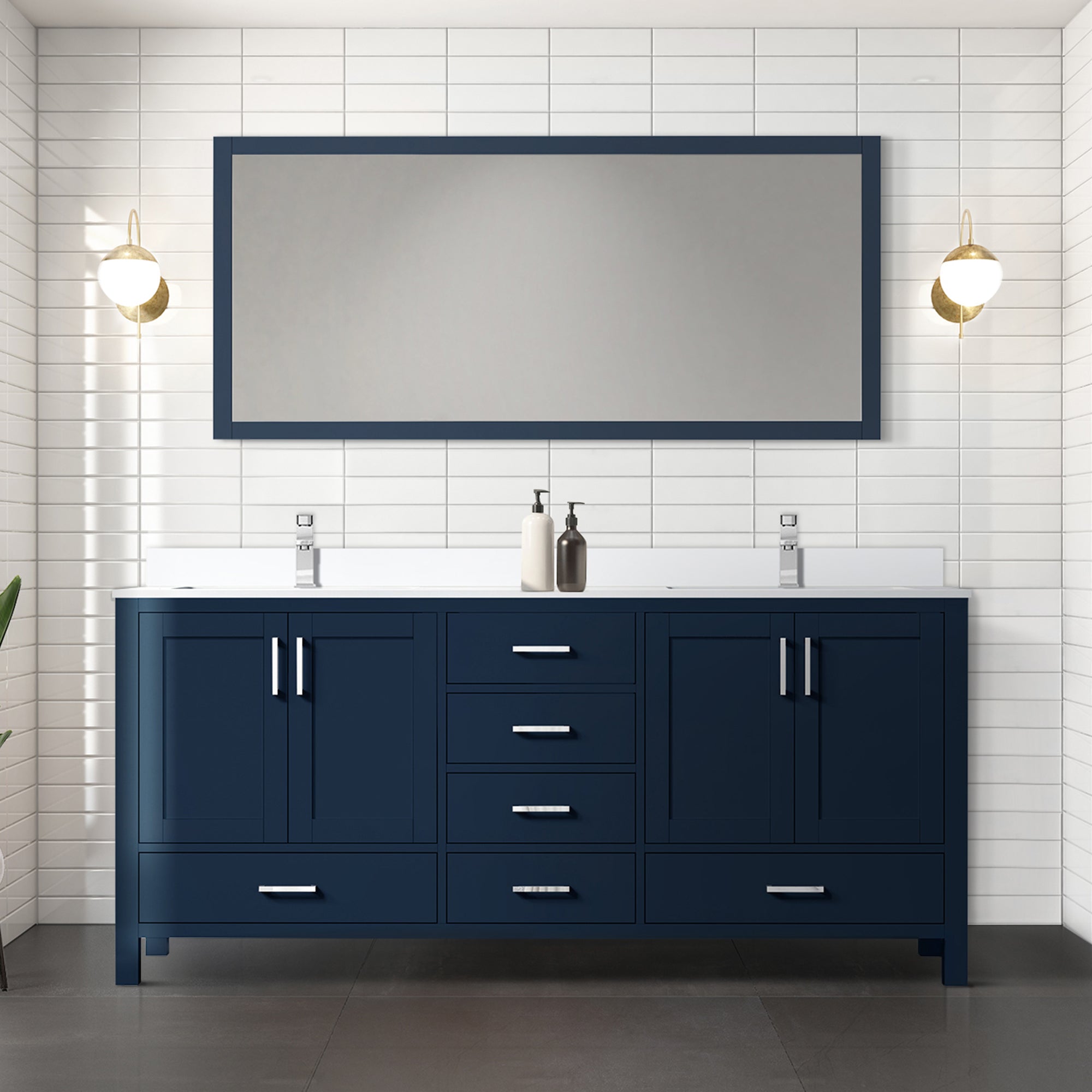 navy blue vanity