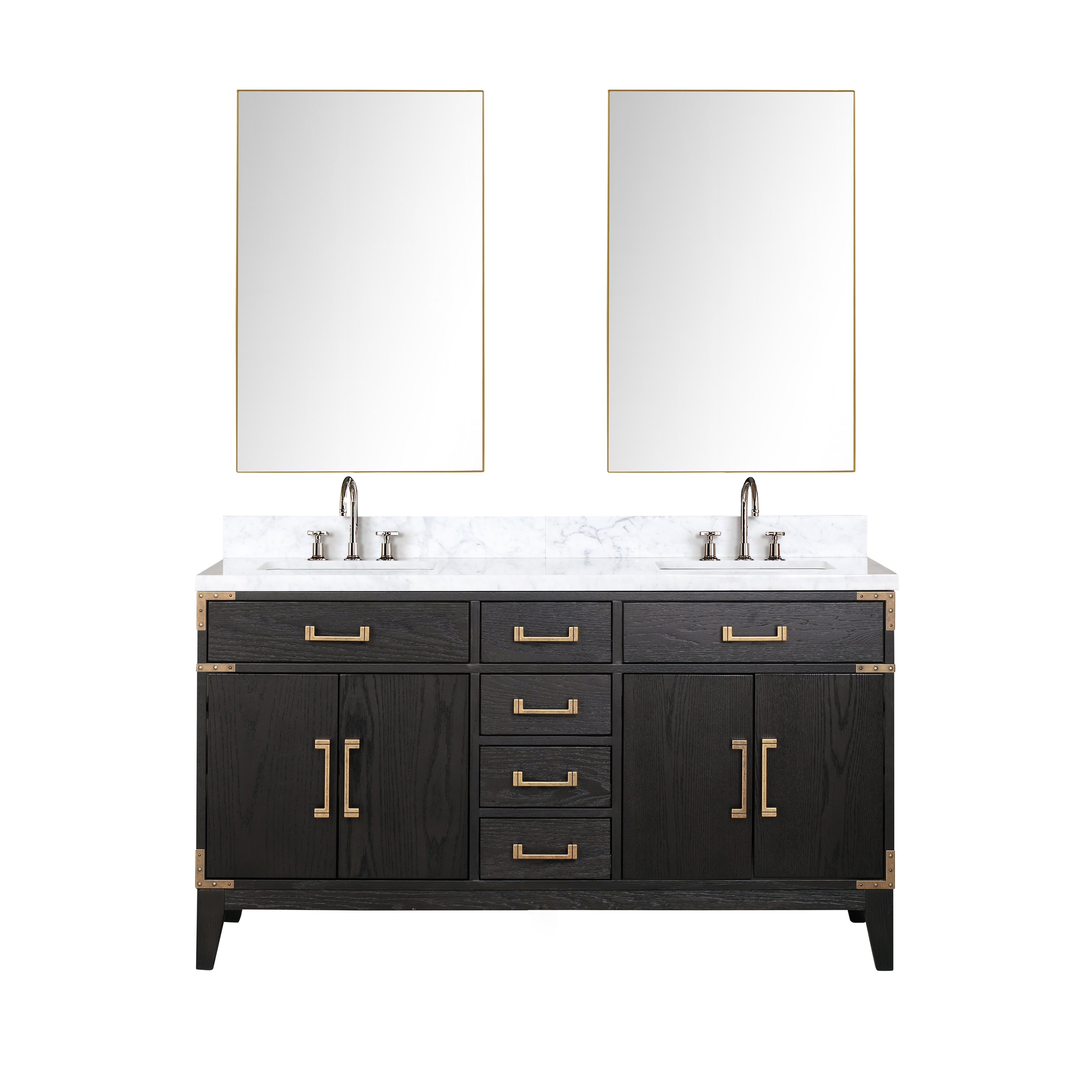 Lexora Laurel 60 in W x 22 in D Double Bath Vanity