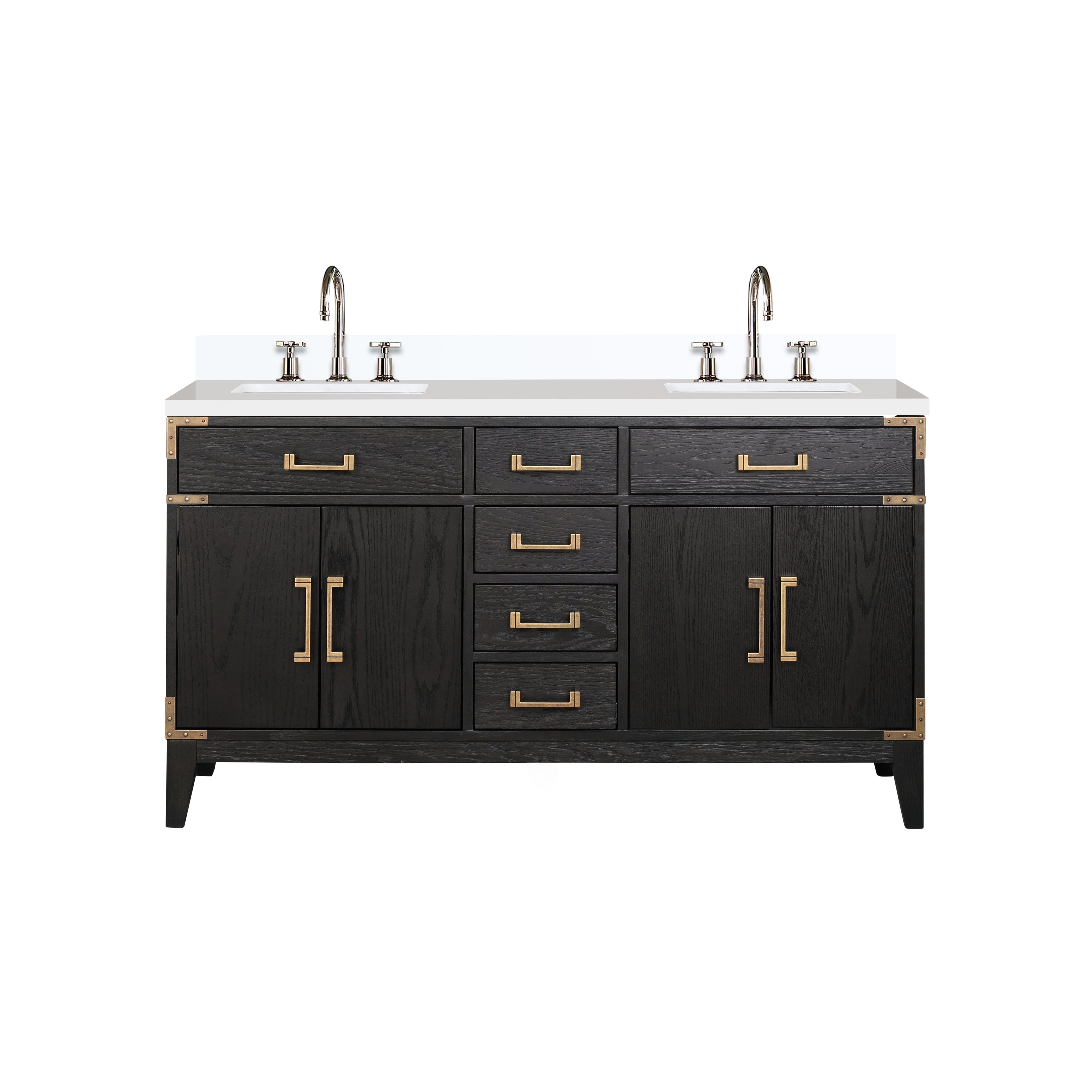 Lexora Laurel 60 in W x 22 in D Double Bath Vanity