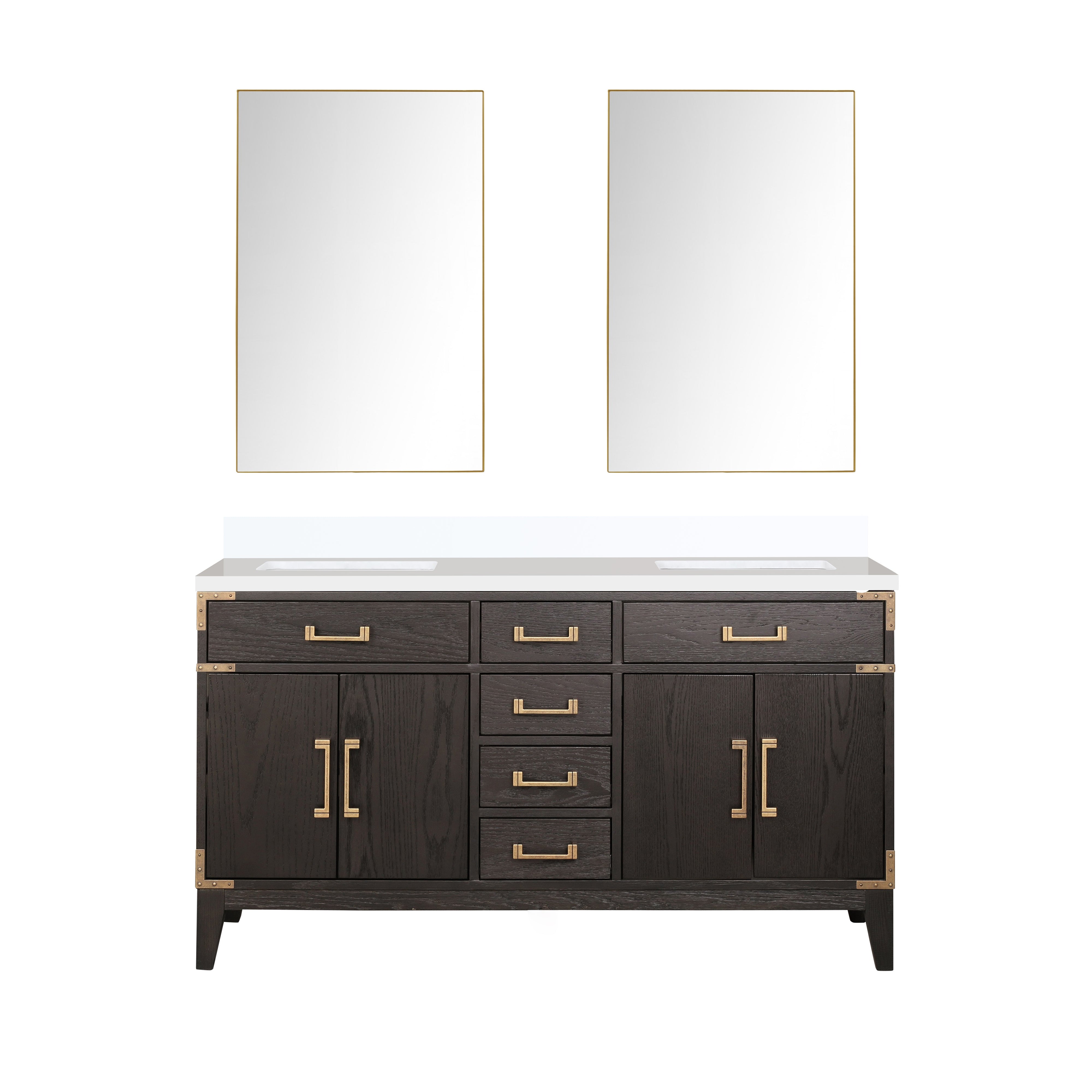Lexora Laurel 60 in W x 22 in D Double Bath Vanity