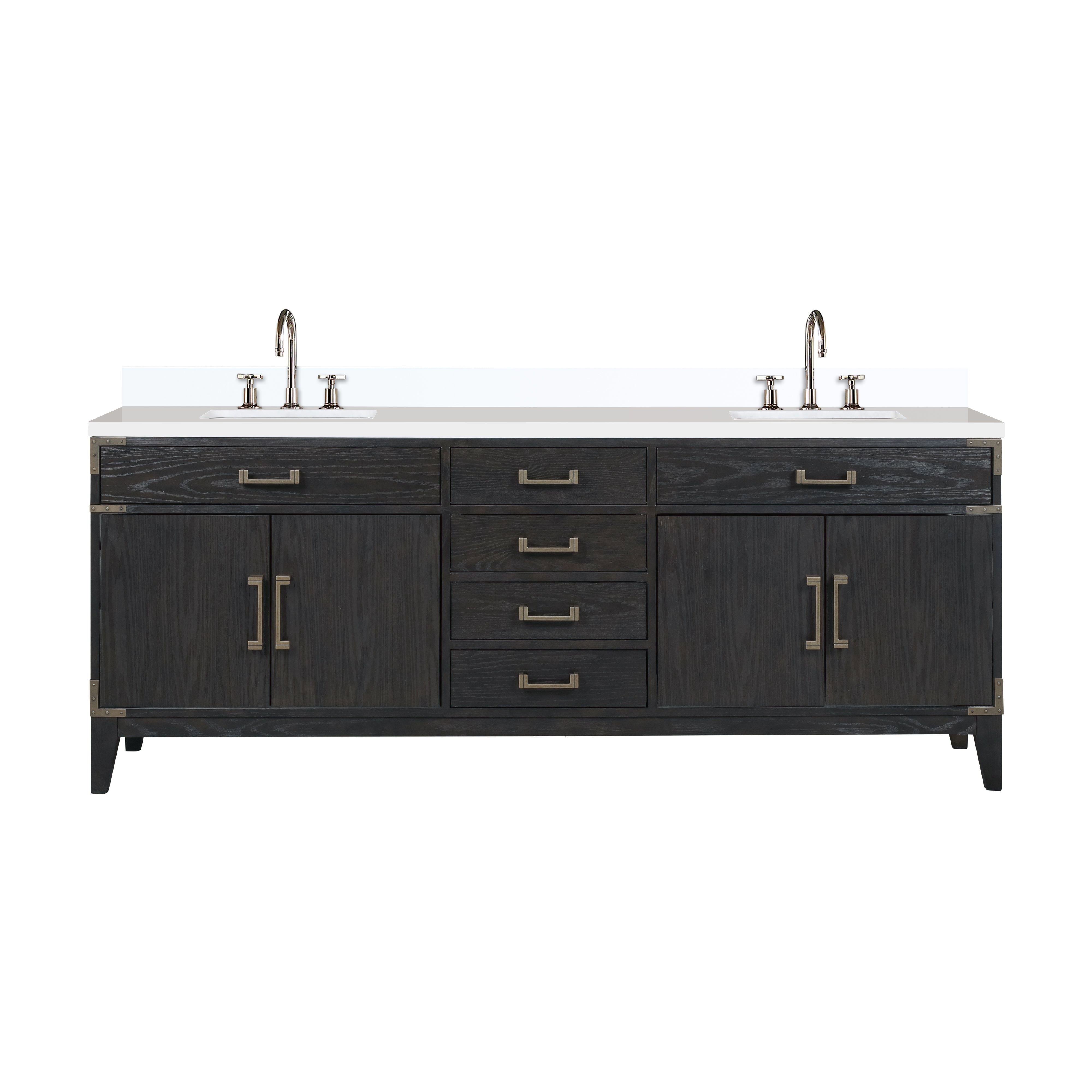 Lexora Laurel 84 in W x 22 in D Double Bath Vanity by Lexora