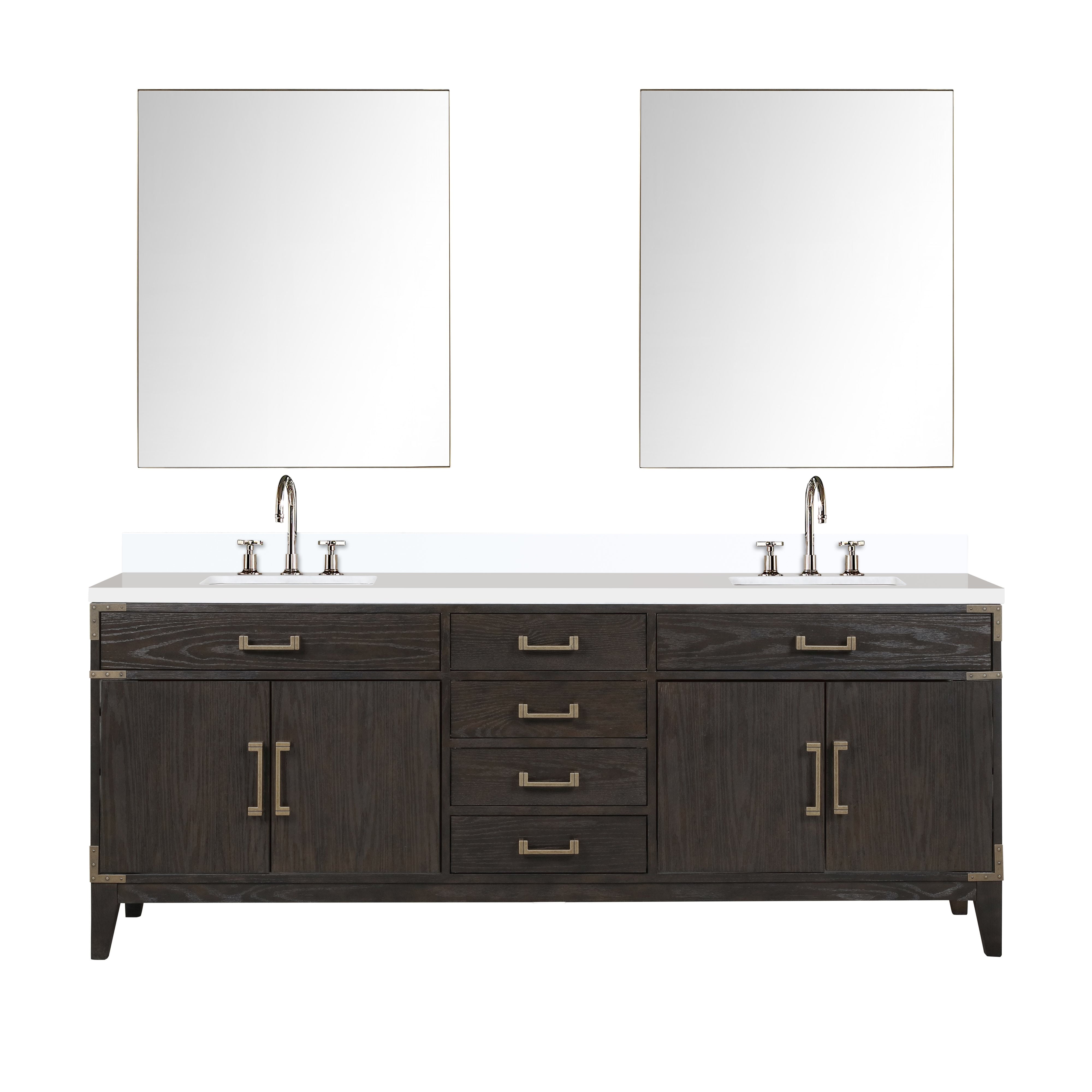 Lexora Laurel 84 in W x 22 in D Double Bath Vanity by Lexora