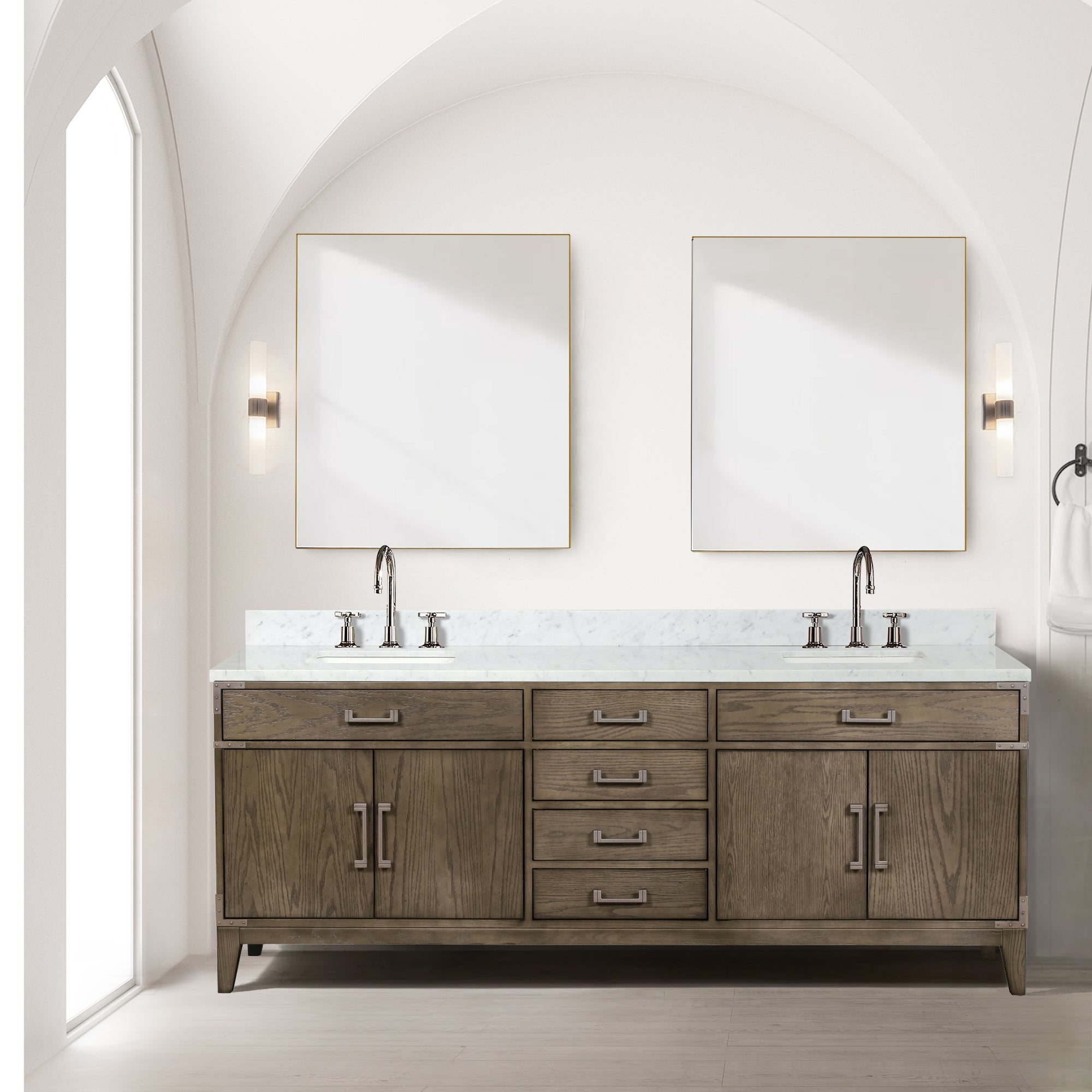 grey oak vanity