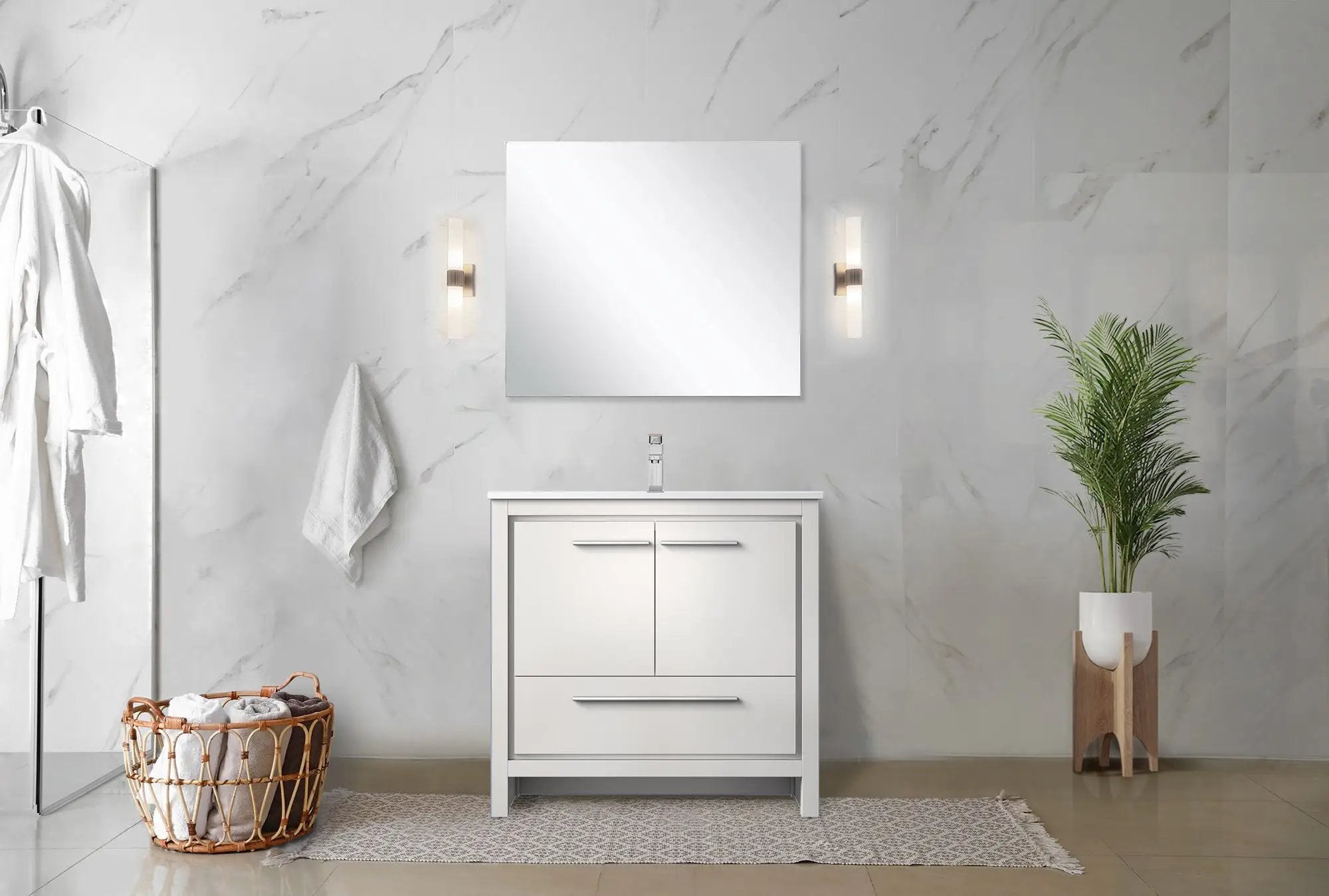 white vanity
