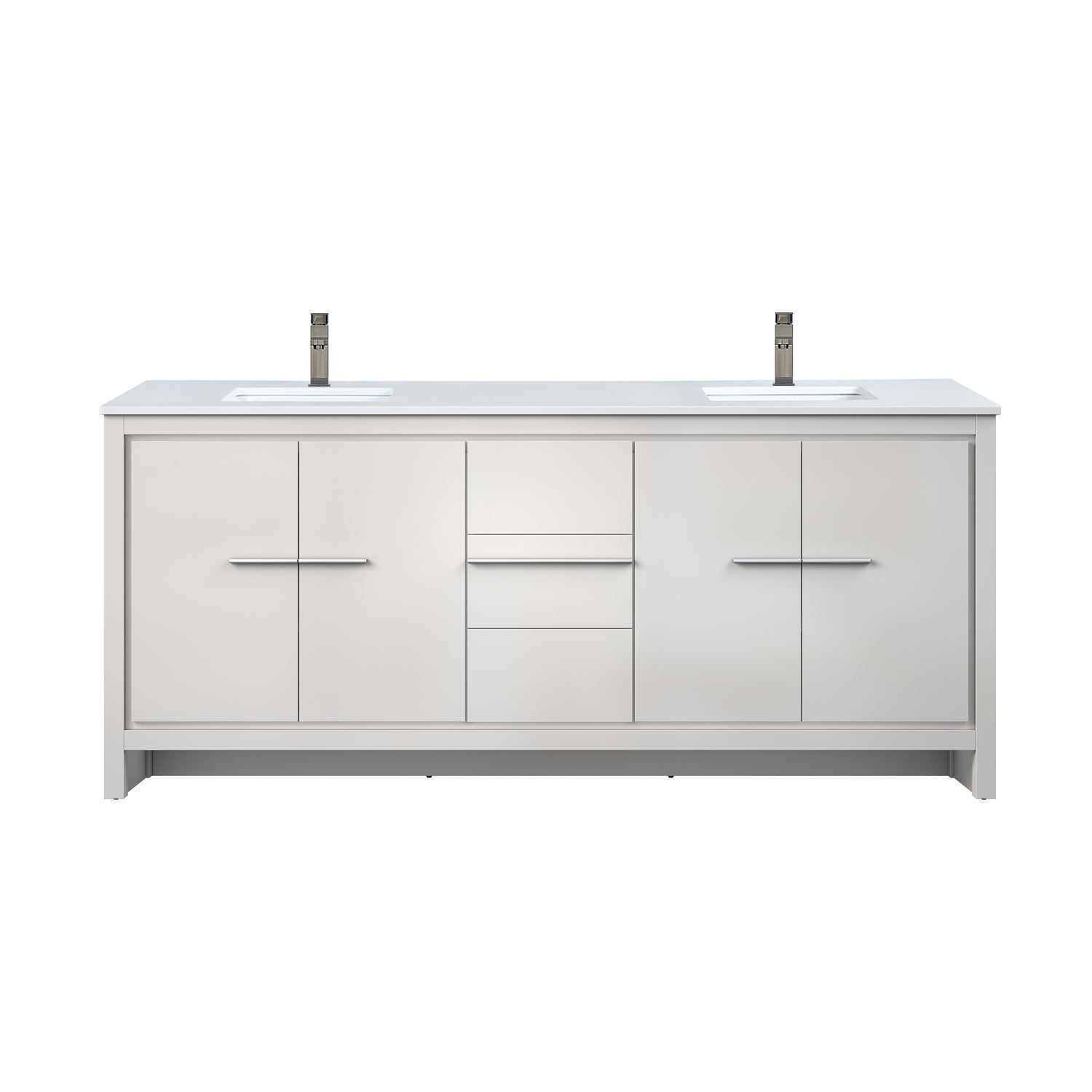 Lexora Lafarre 80 in W x 20 in D Double Bath Vanity