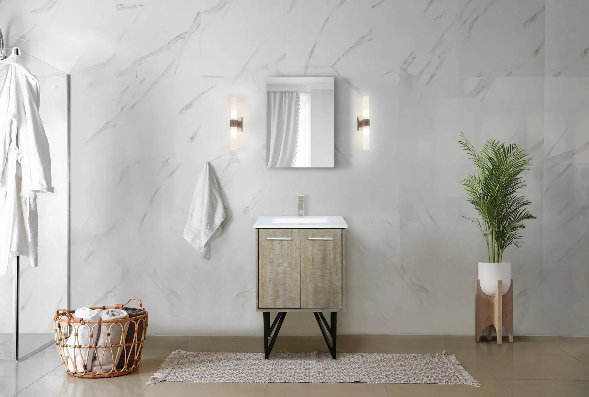 rustic acacia vanity