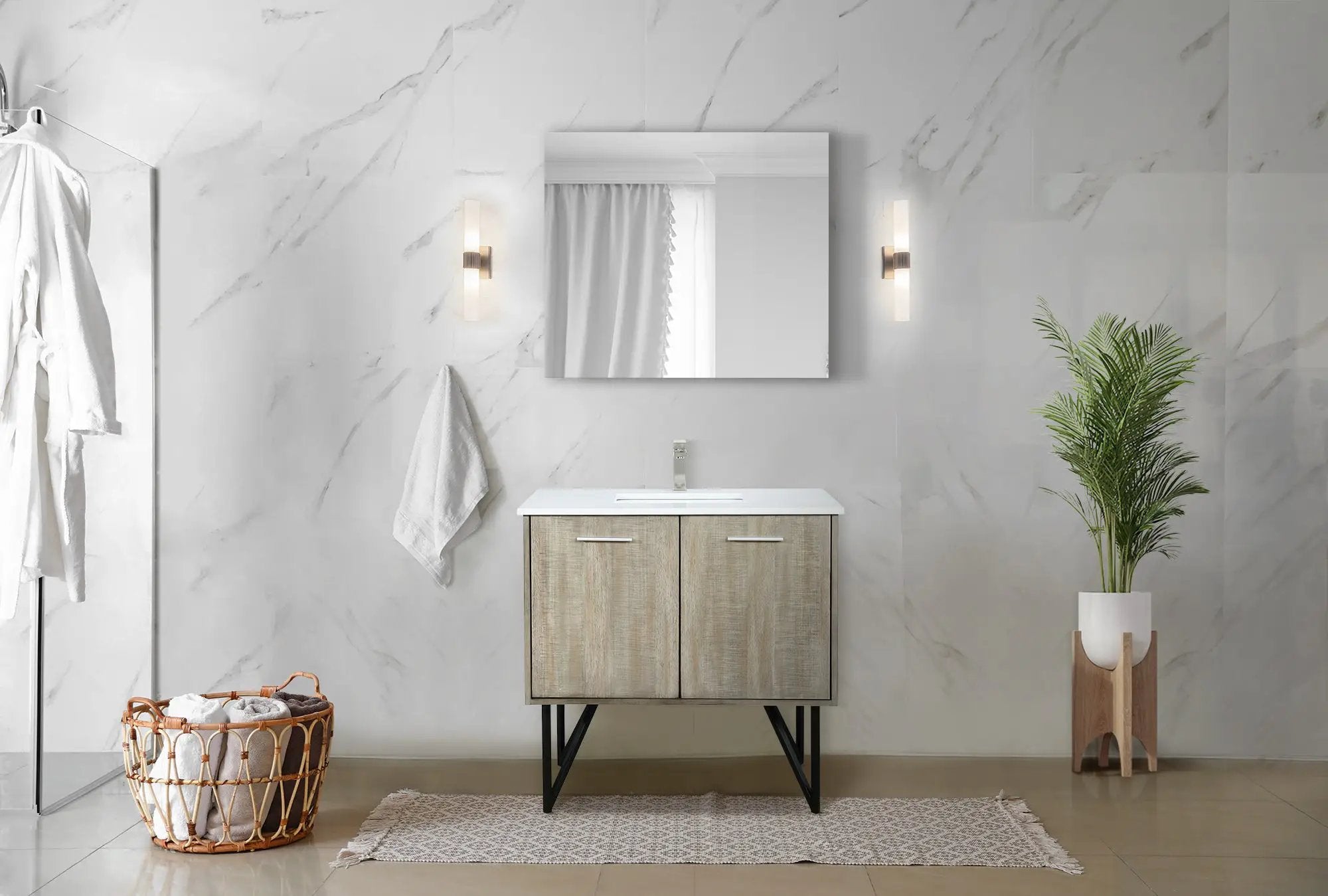rustic acacia vanity