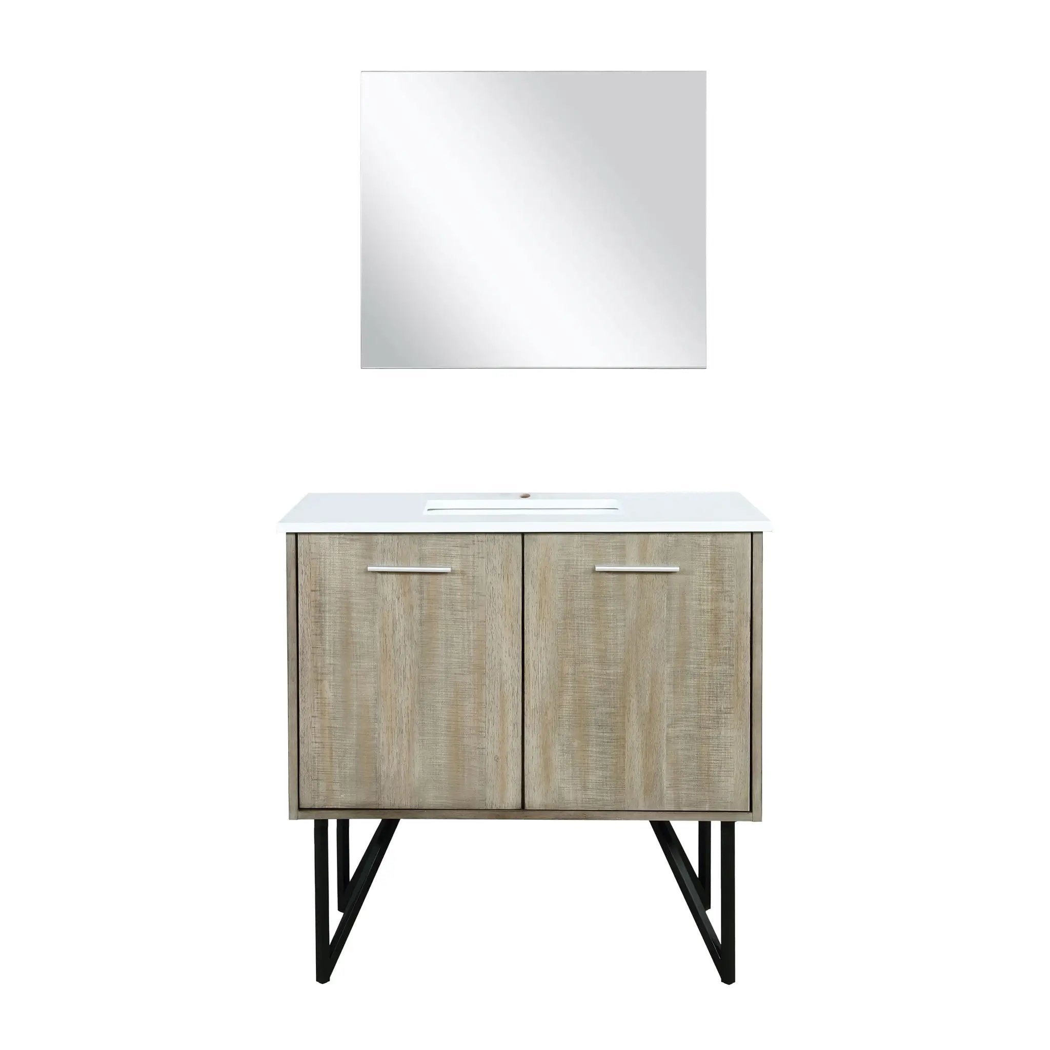 Lexora Lancy 36 in W x 20 in D Bath Vanity with Cultured Marble Top by Lexora
