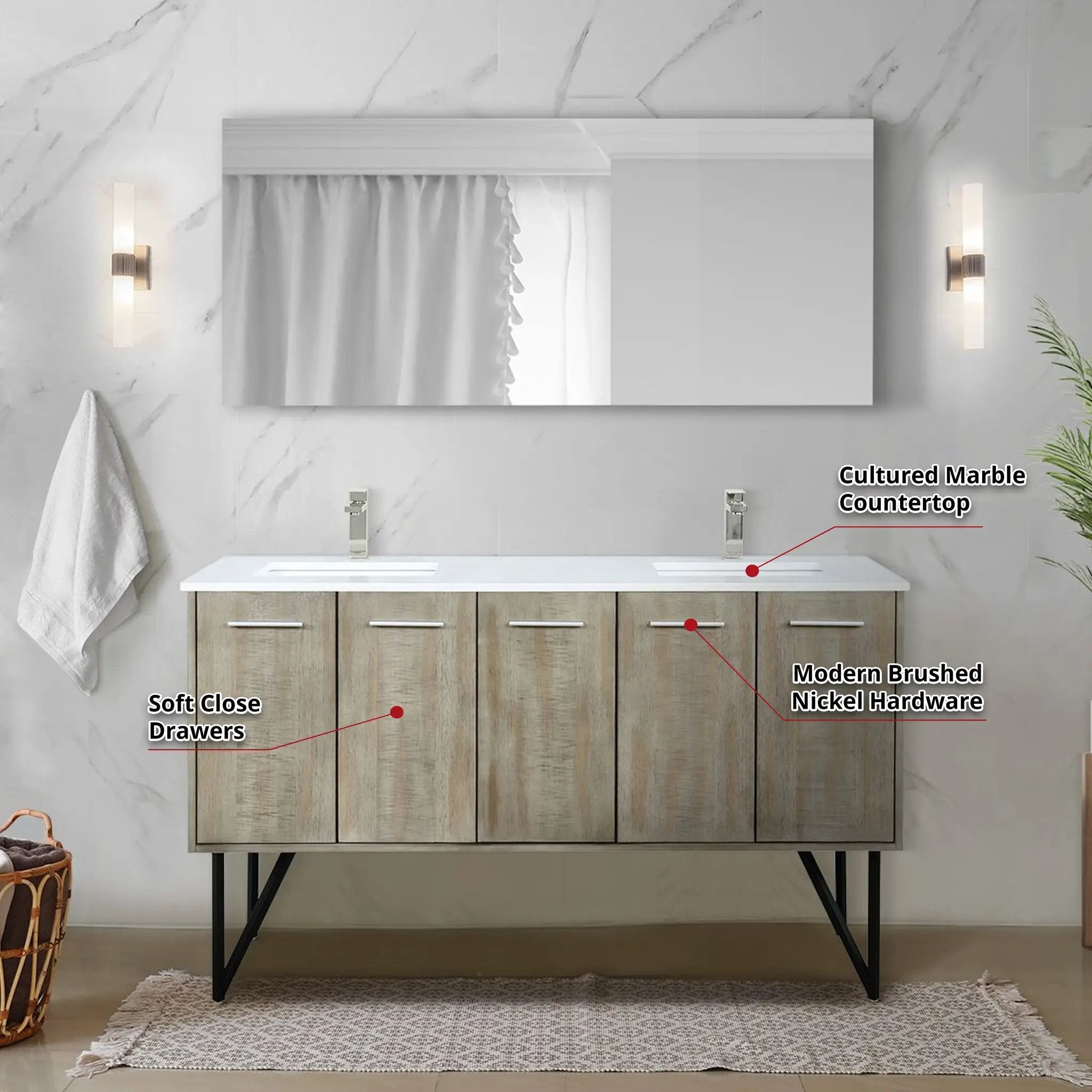 rustic acacia vanity