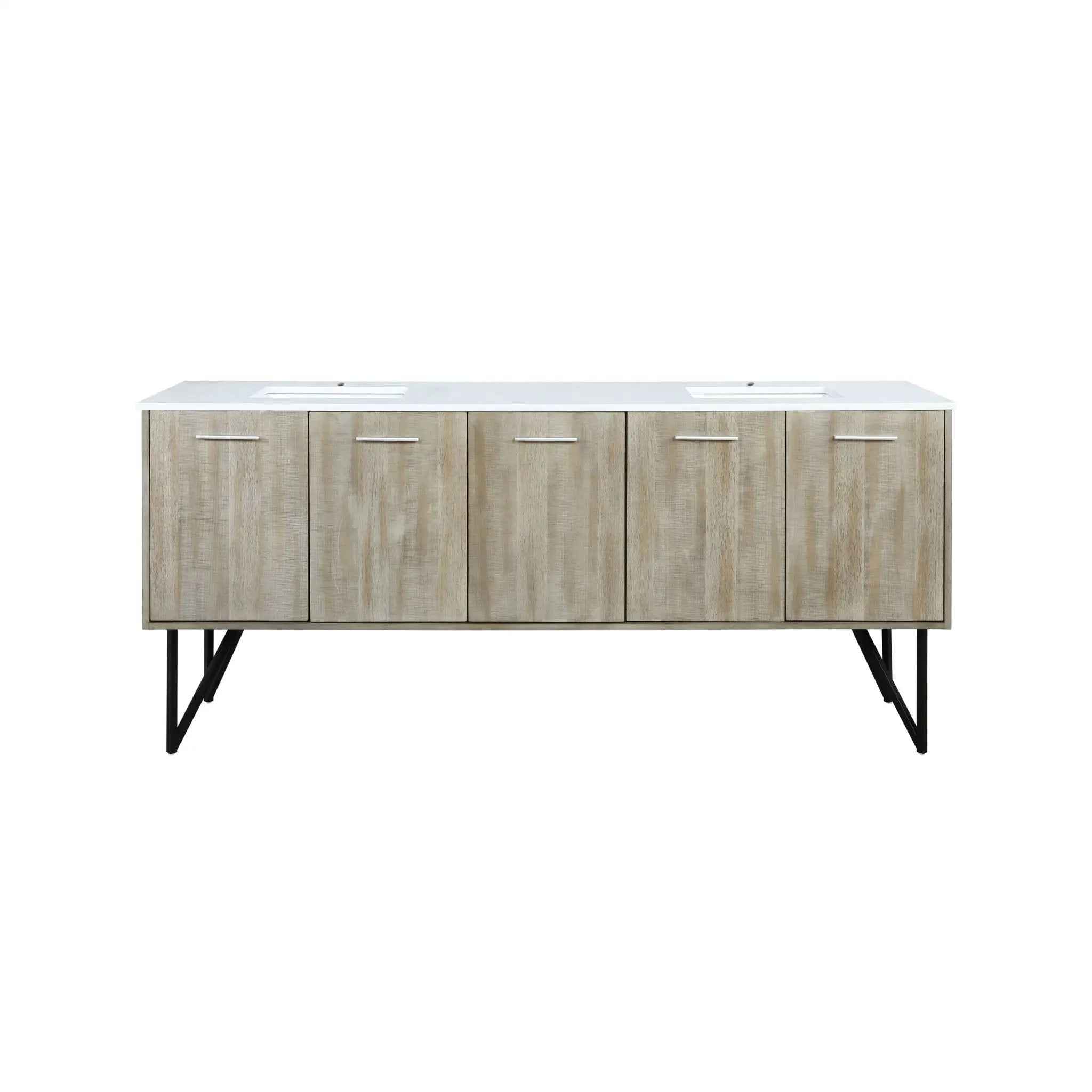 Lexora Lancy 80 in W x 20 in D Double Bath Vanity with Cultured Marble Top by Lexora