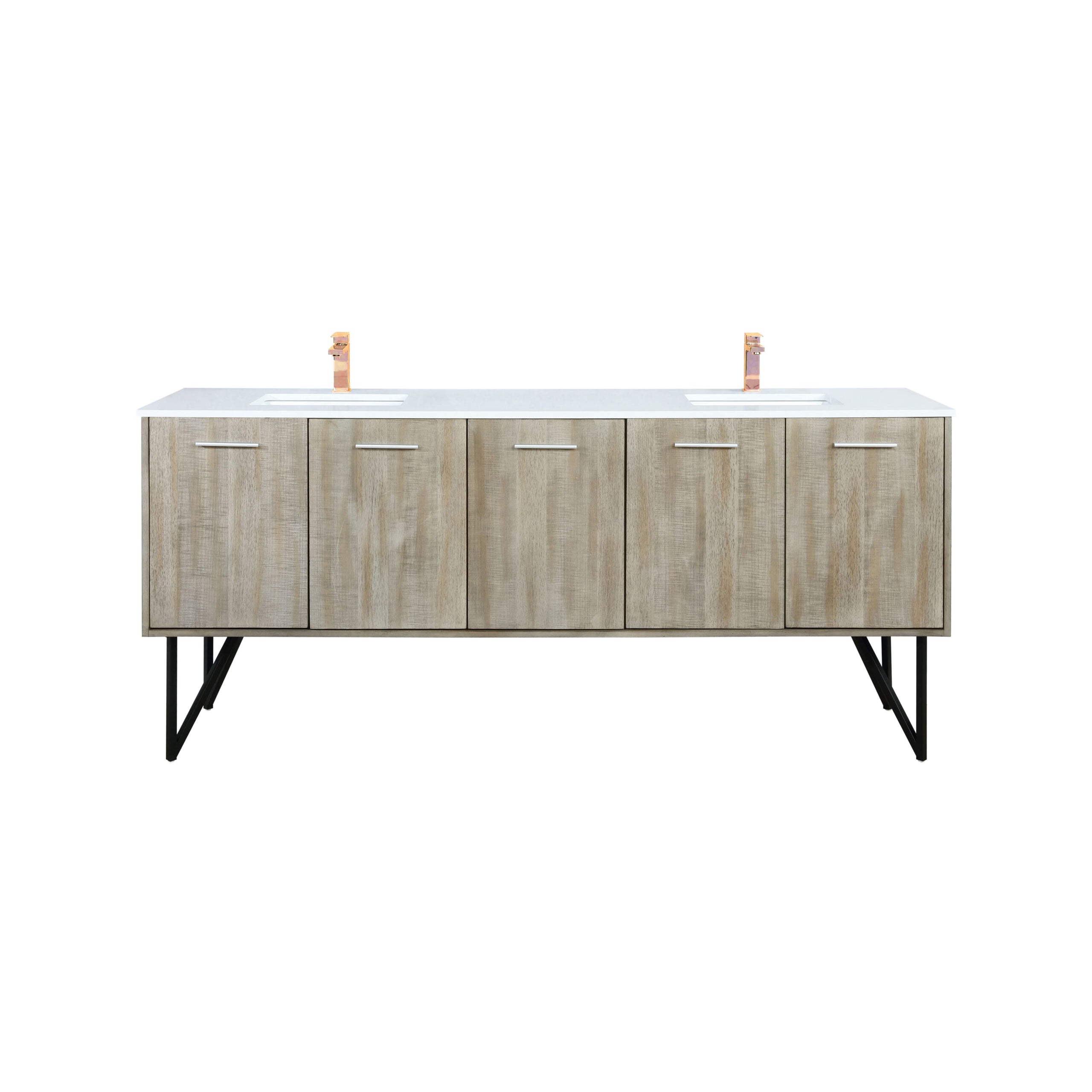 Lexora Lancy 80 in W x 20 in D Double Bath Vanity with Cultured Marble Top