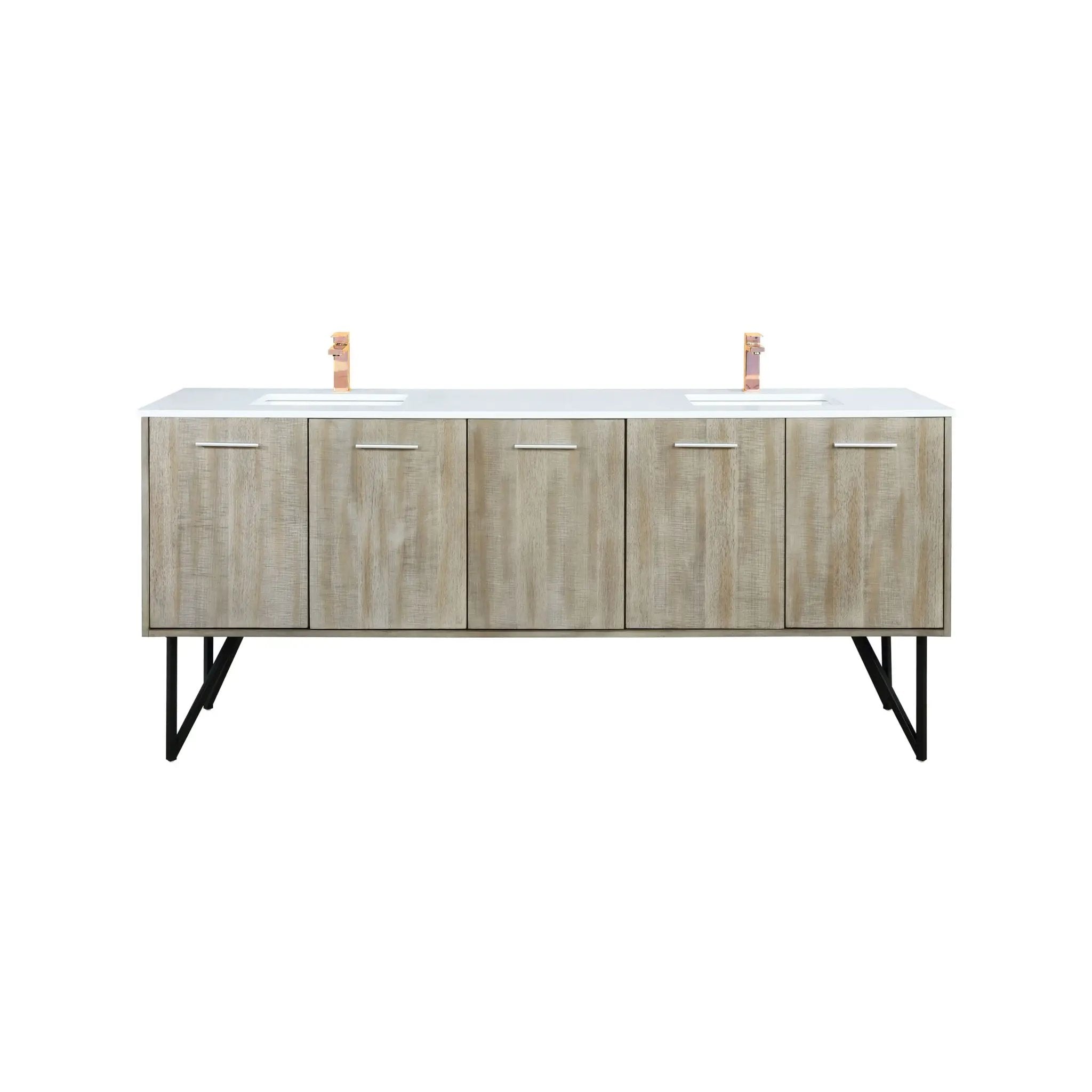 Lexora Lancy 80 in W x 20 in D Double Bath Vanity with Cultured Marble Top by Lexora