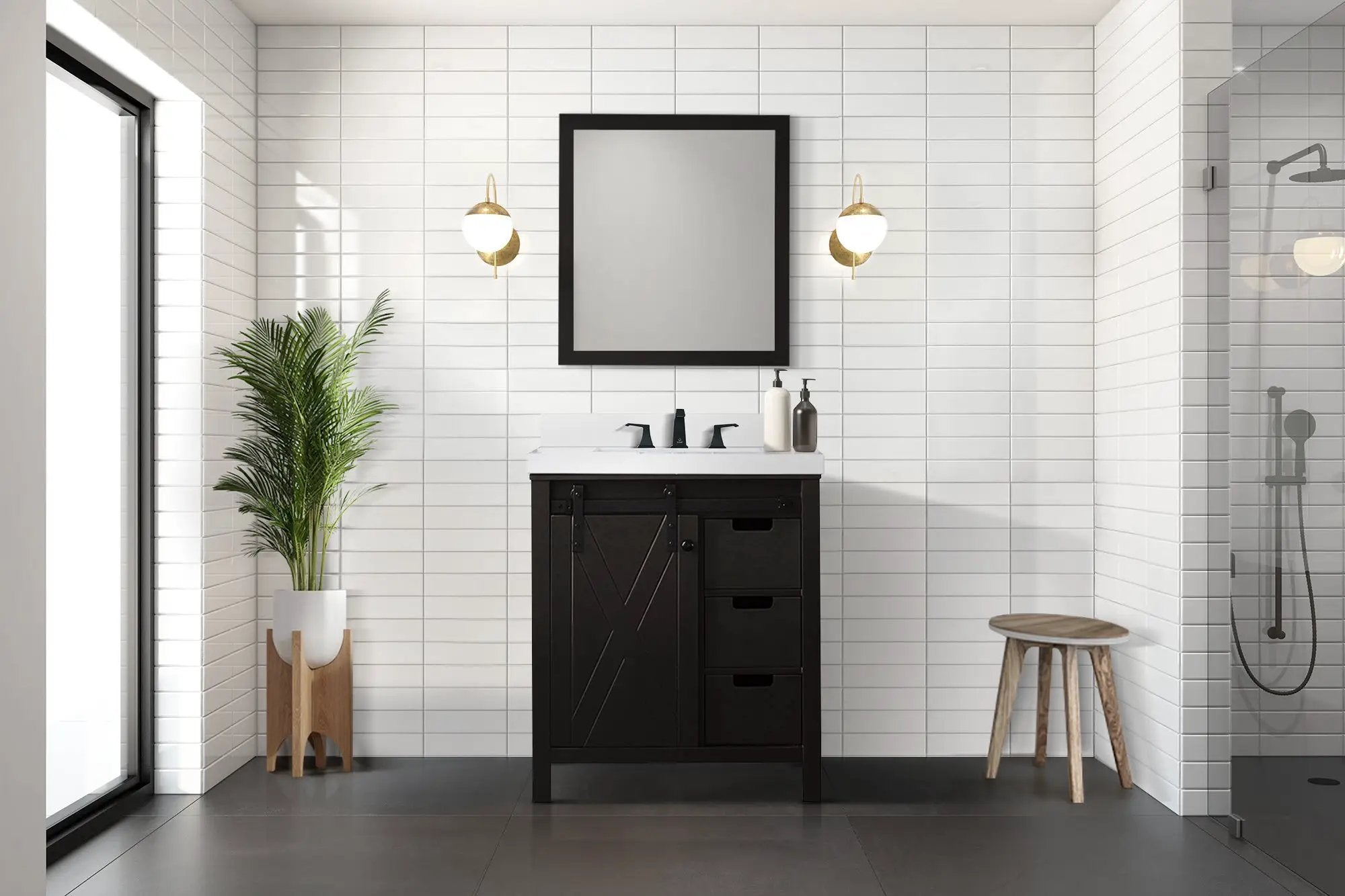 brown vanity