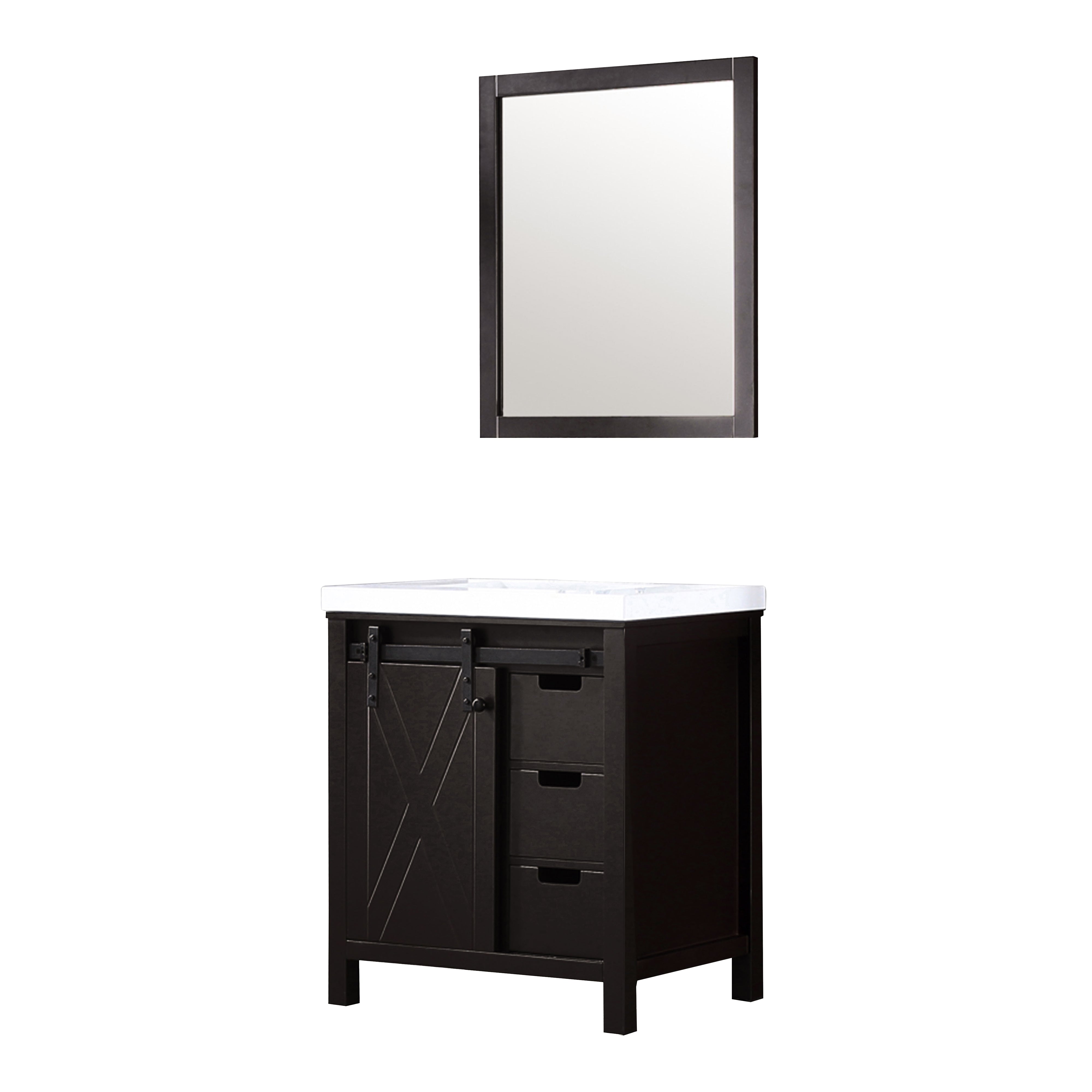 Lexora Marsyas 30 in W x 22 in D Bath Vanity