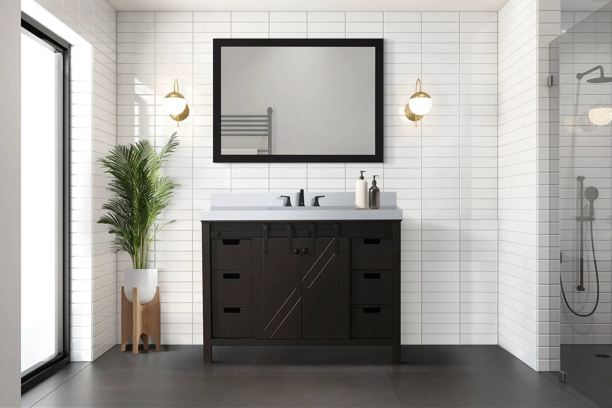 brown vanity