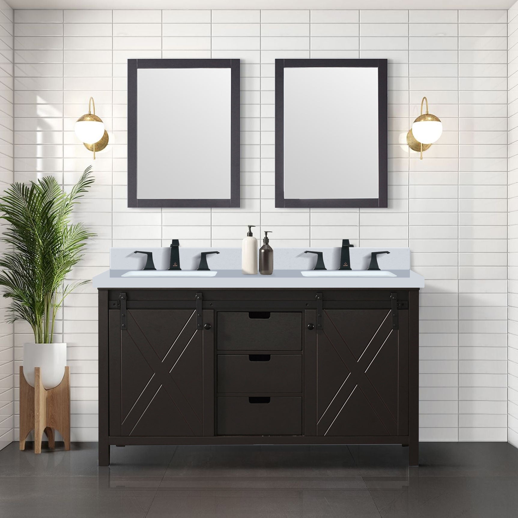 brown vanity