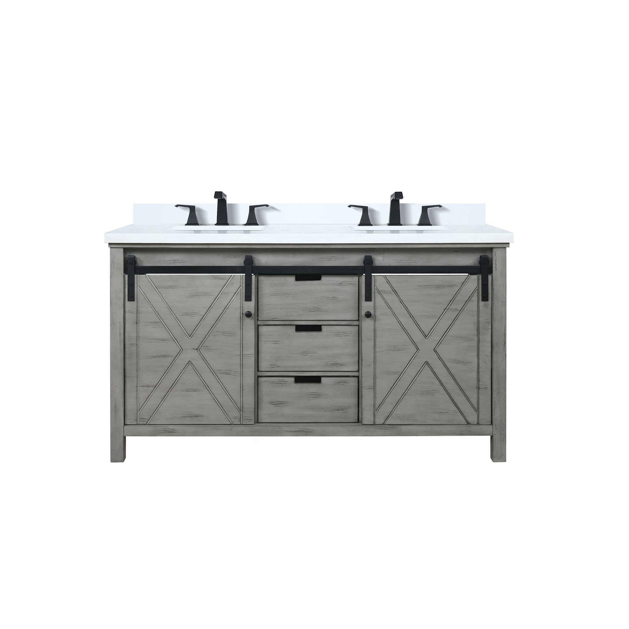 Lexora Marsyas 60 in W x 22 in D Double Bath Vanity
