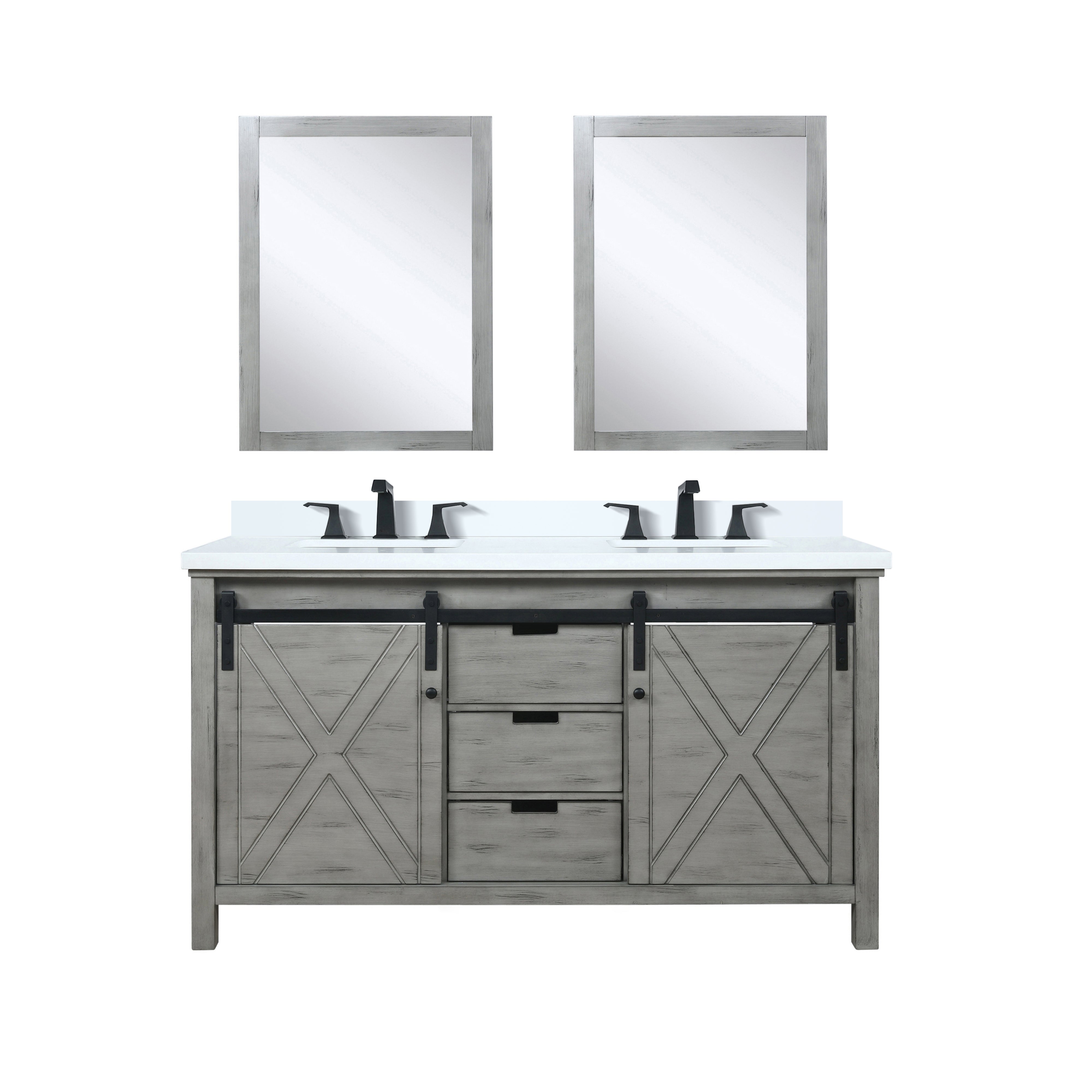Lexora Marsyas 60 in W x 22 in D Double Bath Vanity