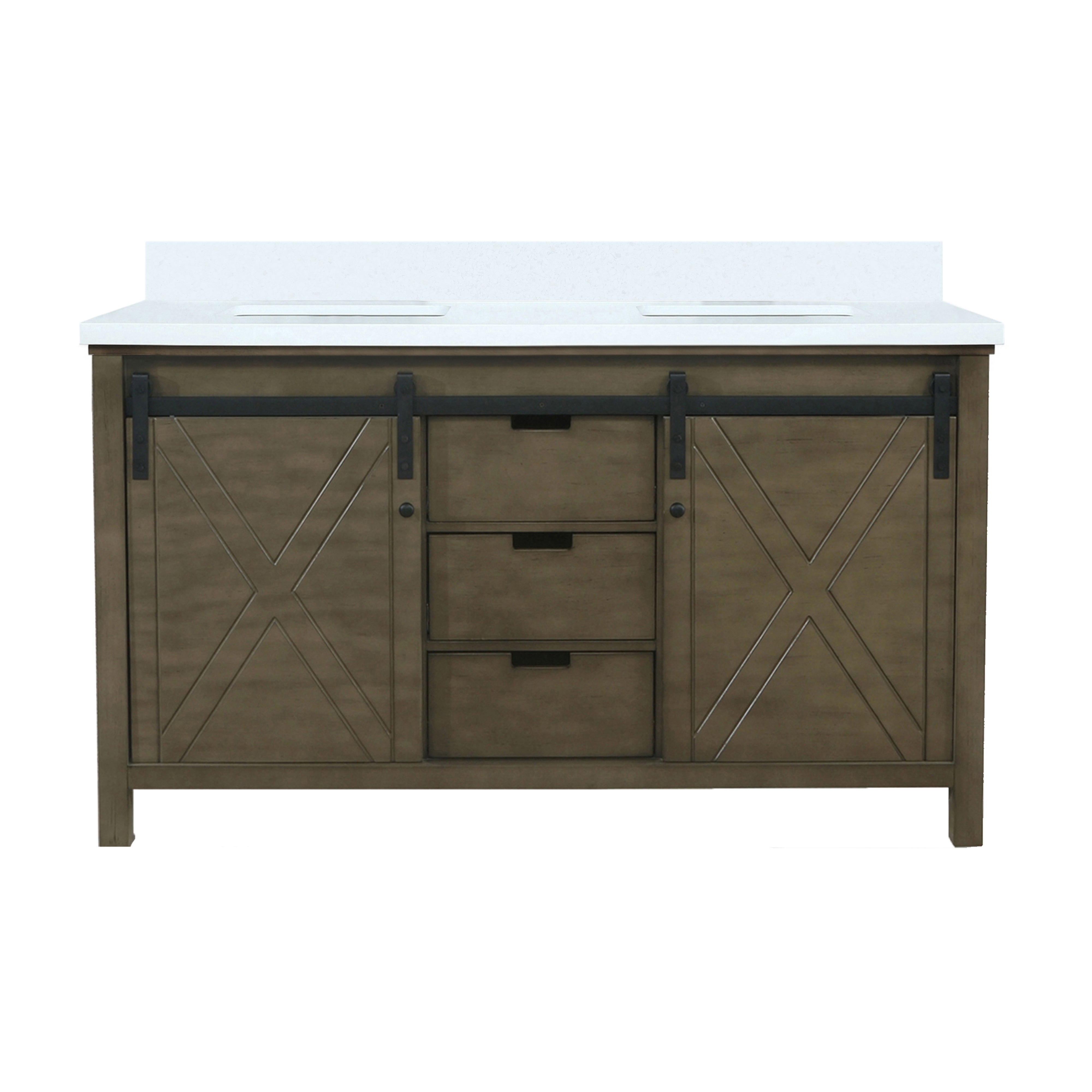 Lexora Marsyas 60 in W x 22 in D Double Bath Vanity