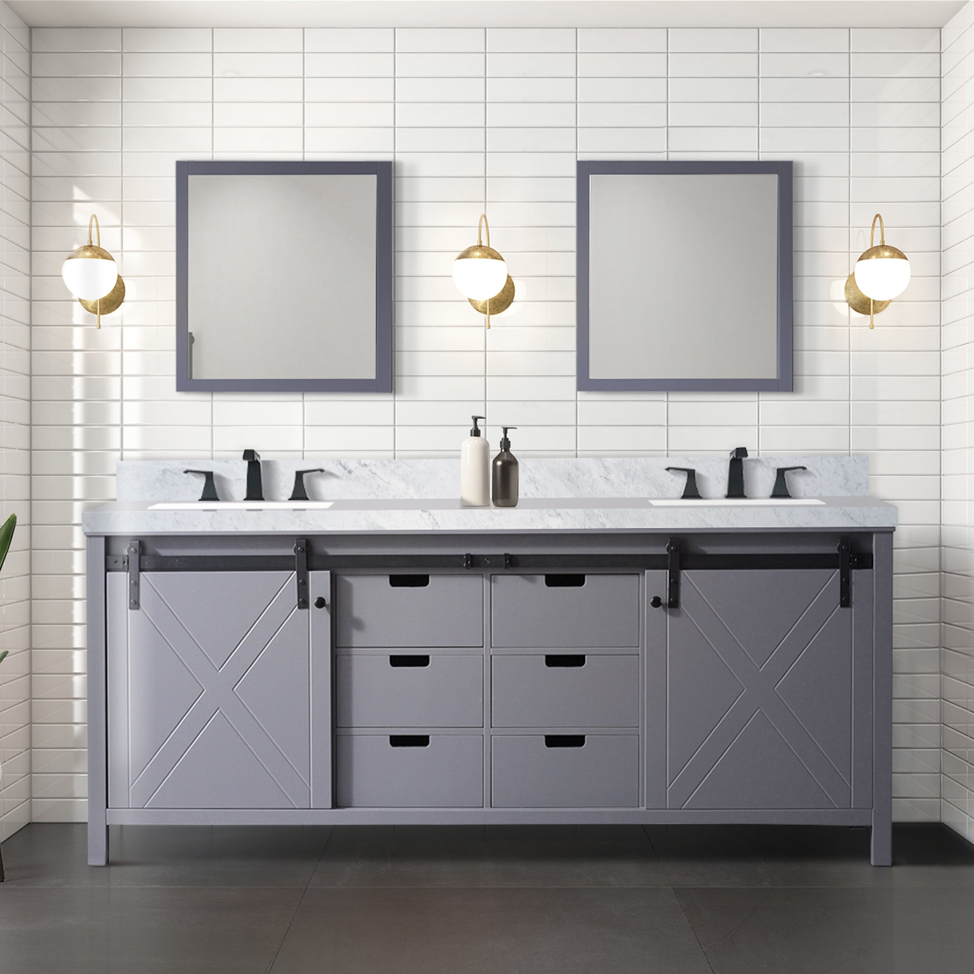 dark grey vanity
