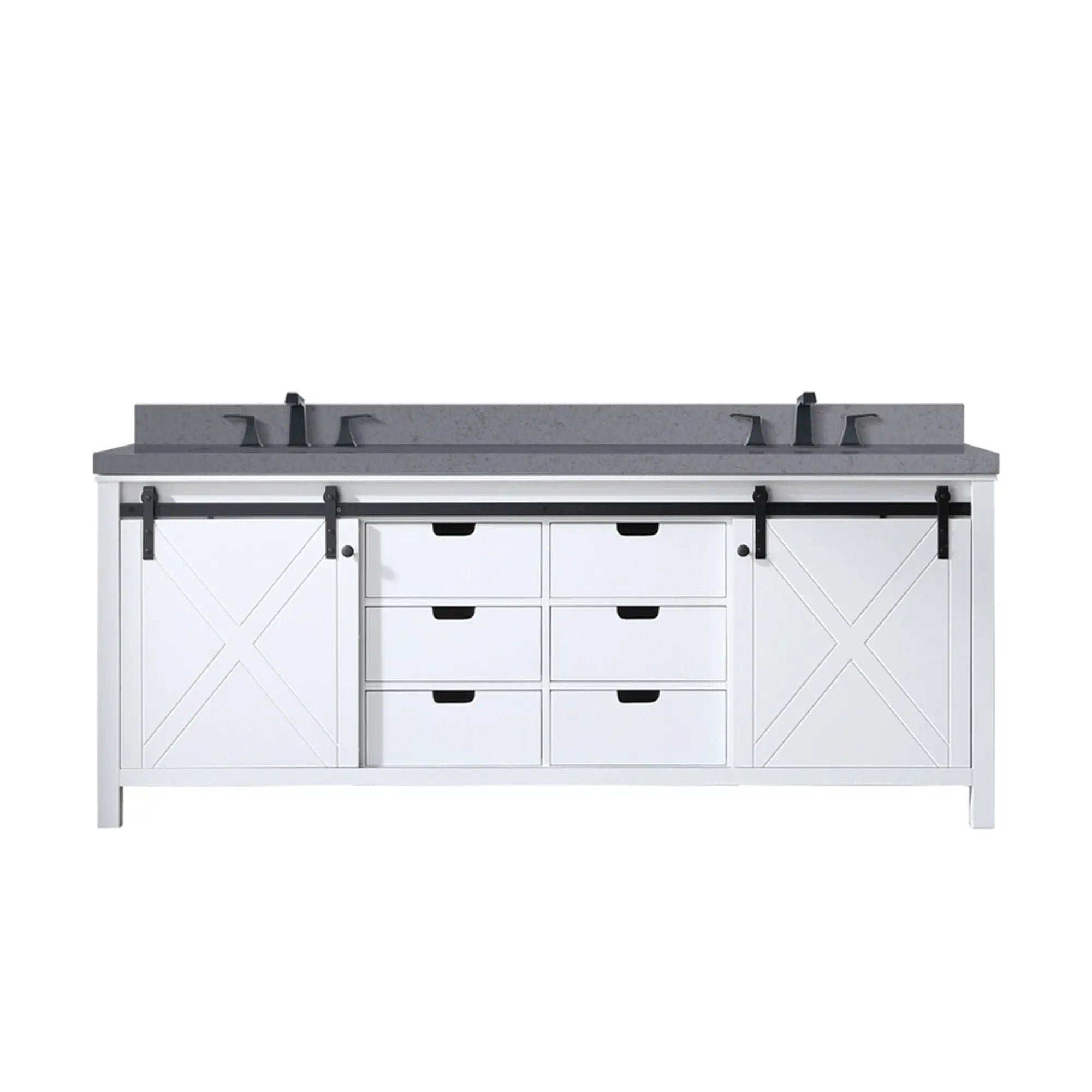 Lexora Marsyas 84 in W x 22 in D Double Bath Vanity by Lexora