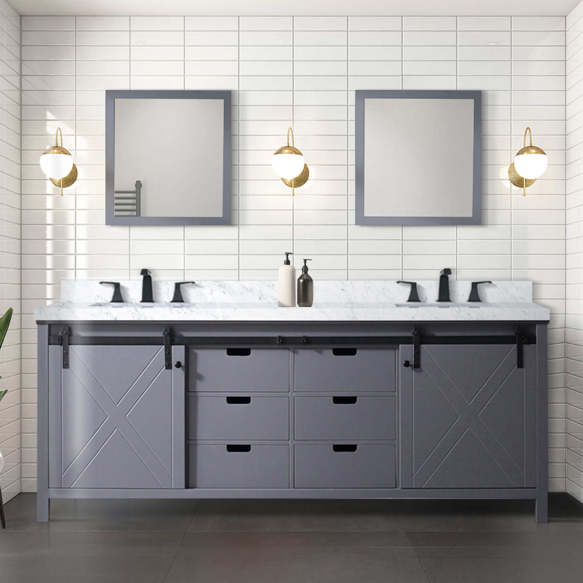 dark grey vanity
