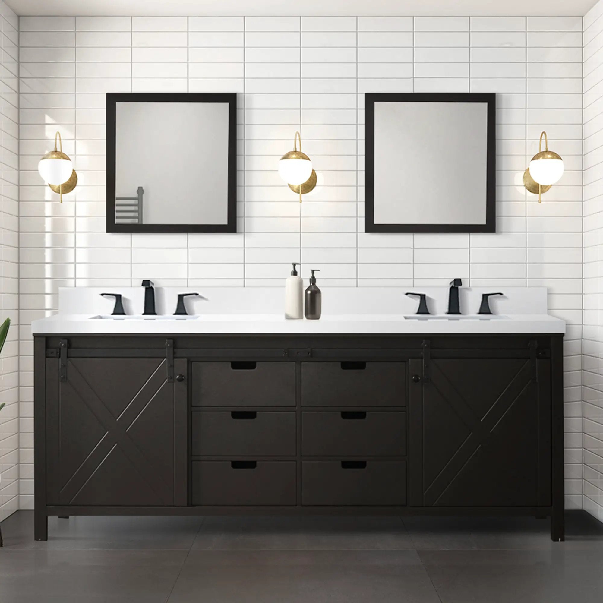 brown vanity