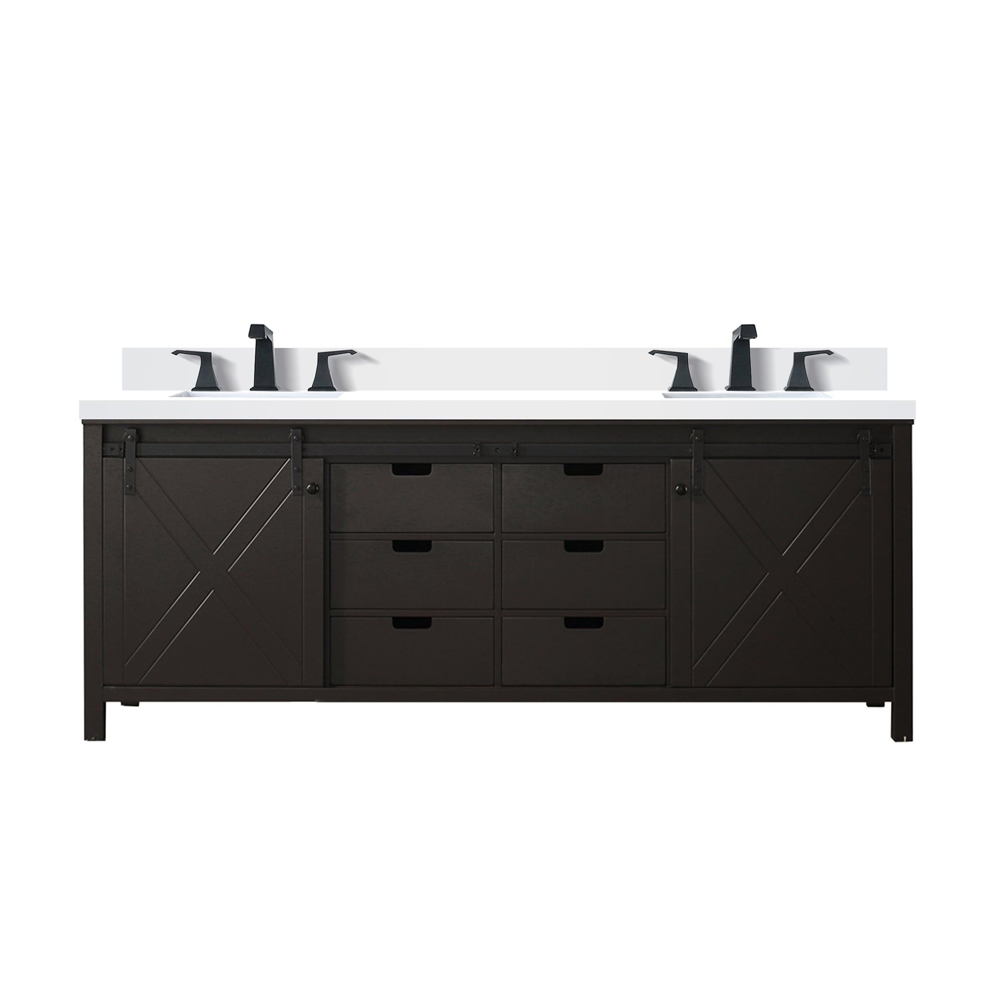 Lexora Marsyas 84 in W x 22 in D Double Bath Vanity