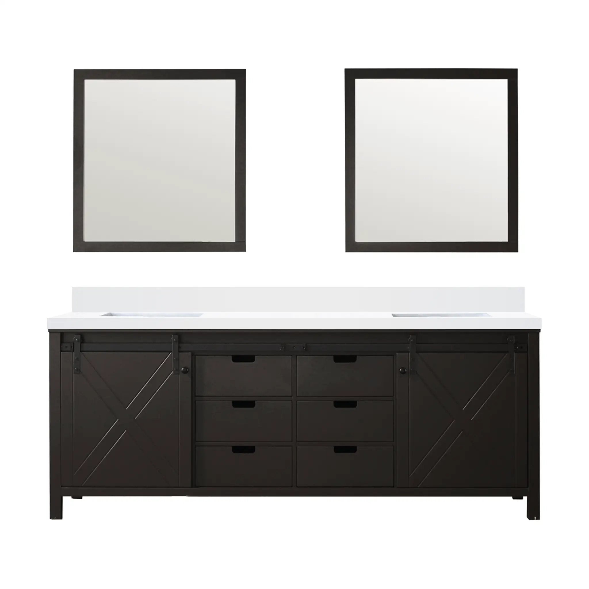 Lexora Marsyas 84 in W x 22 in D Double Bath Vanity by Lexora