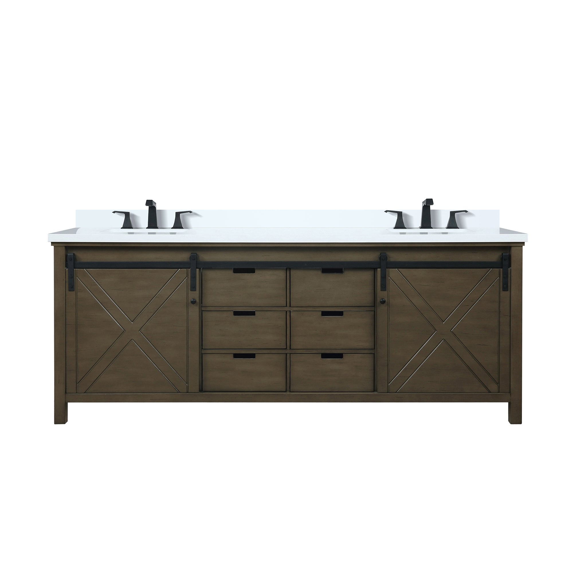 Lexora Marsyas 84 in W x 22 in D Double Bath Vanity