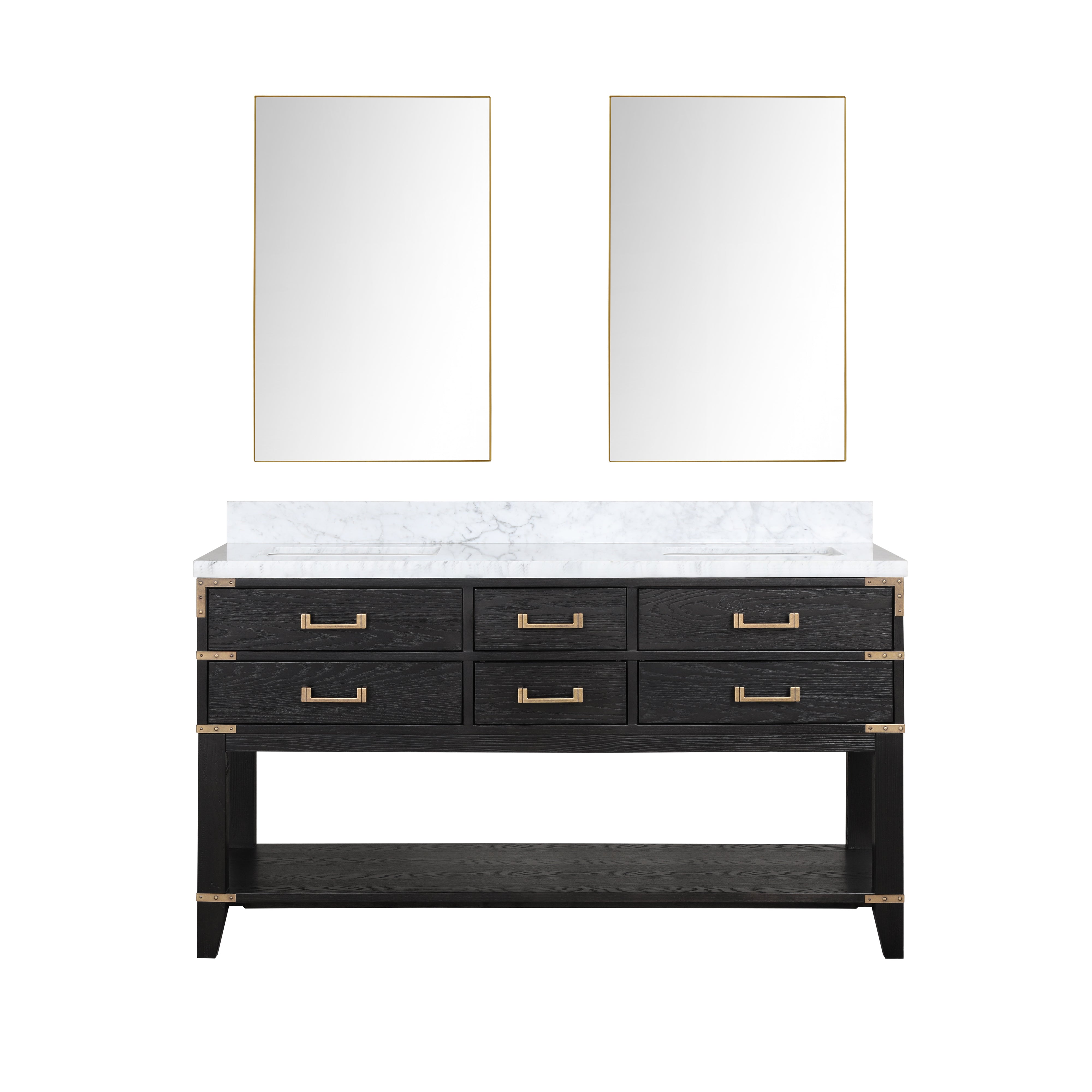 Lexora Norwalk 60 in W x 22 in D Double Bath Vanity