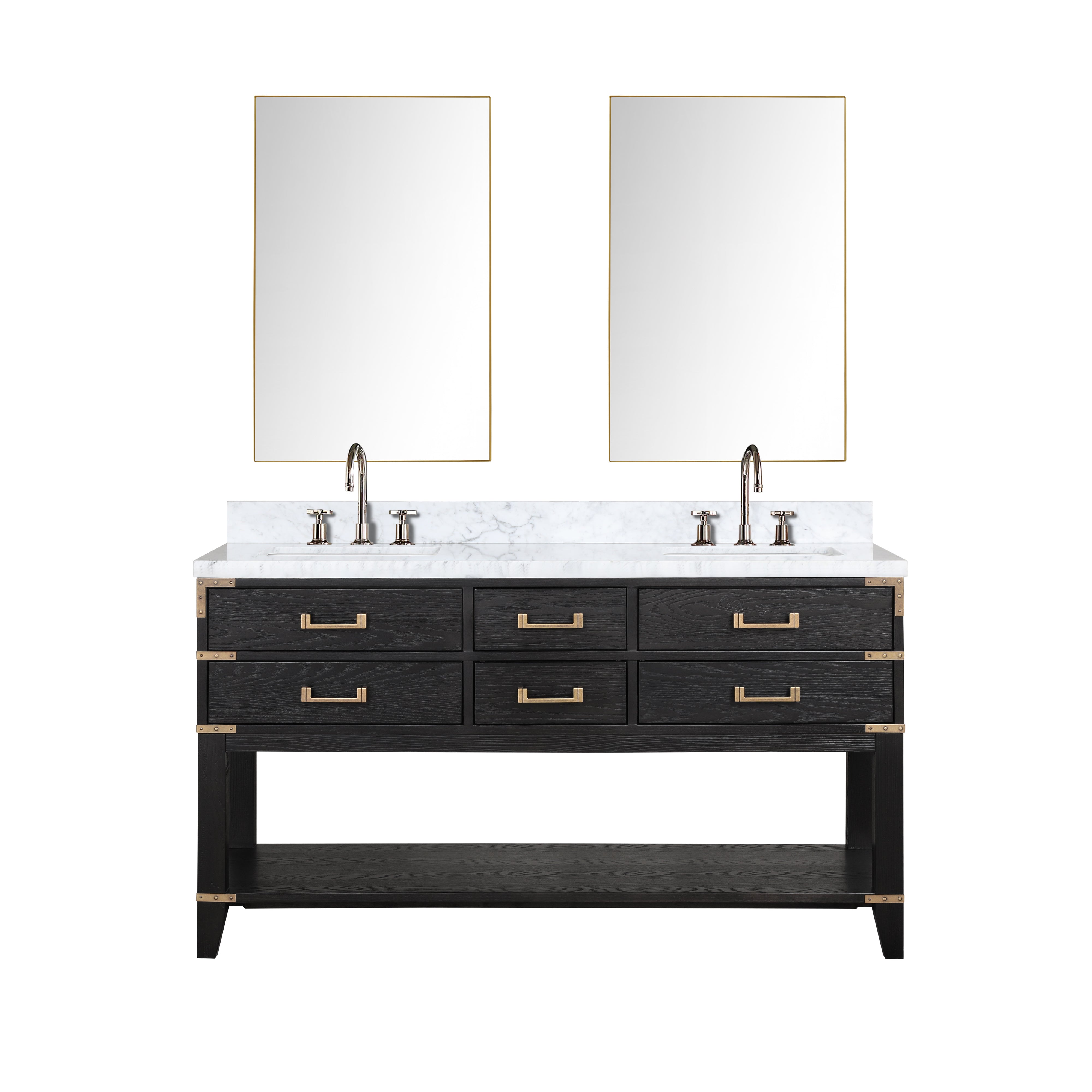 Lexora Norwalk 60 in W x 22 in D Double Bath Vanity